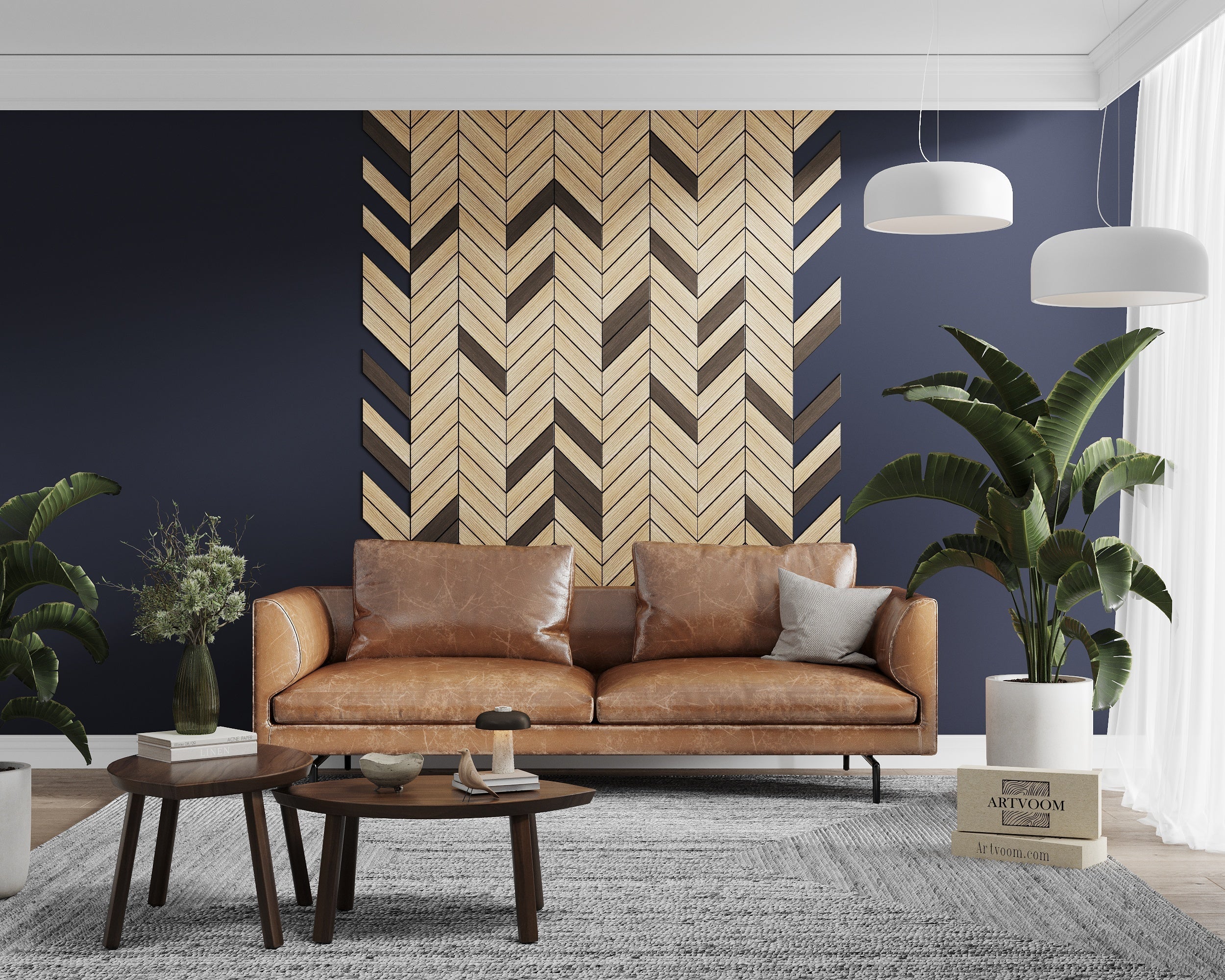 Chevrons wood wall panels - Artvoom