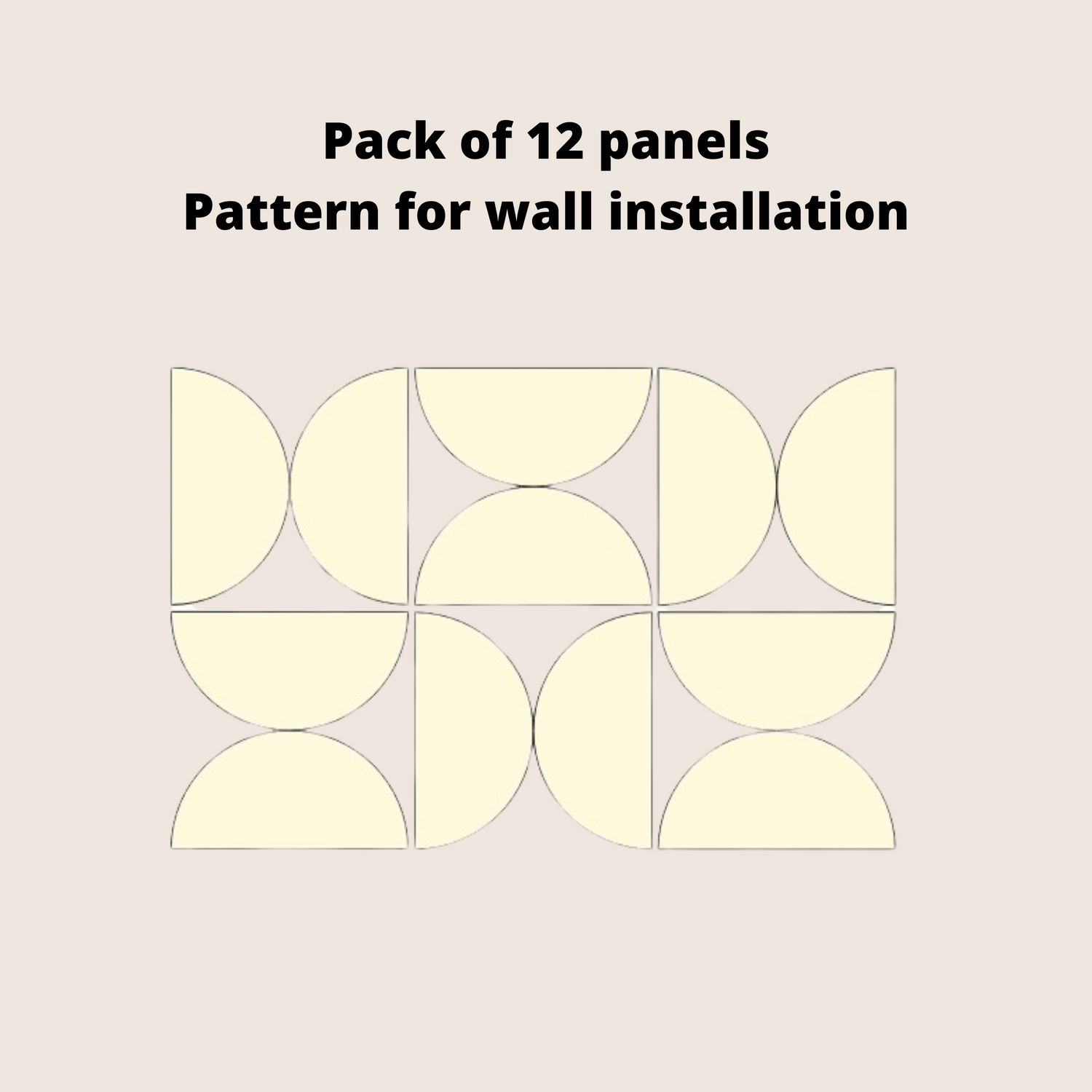 Set of 12 Semicircles, Boho Geometric Wall Decor