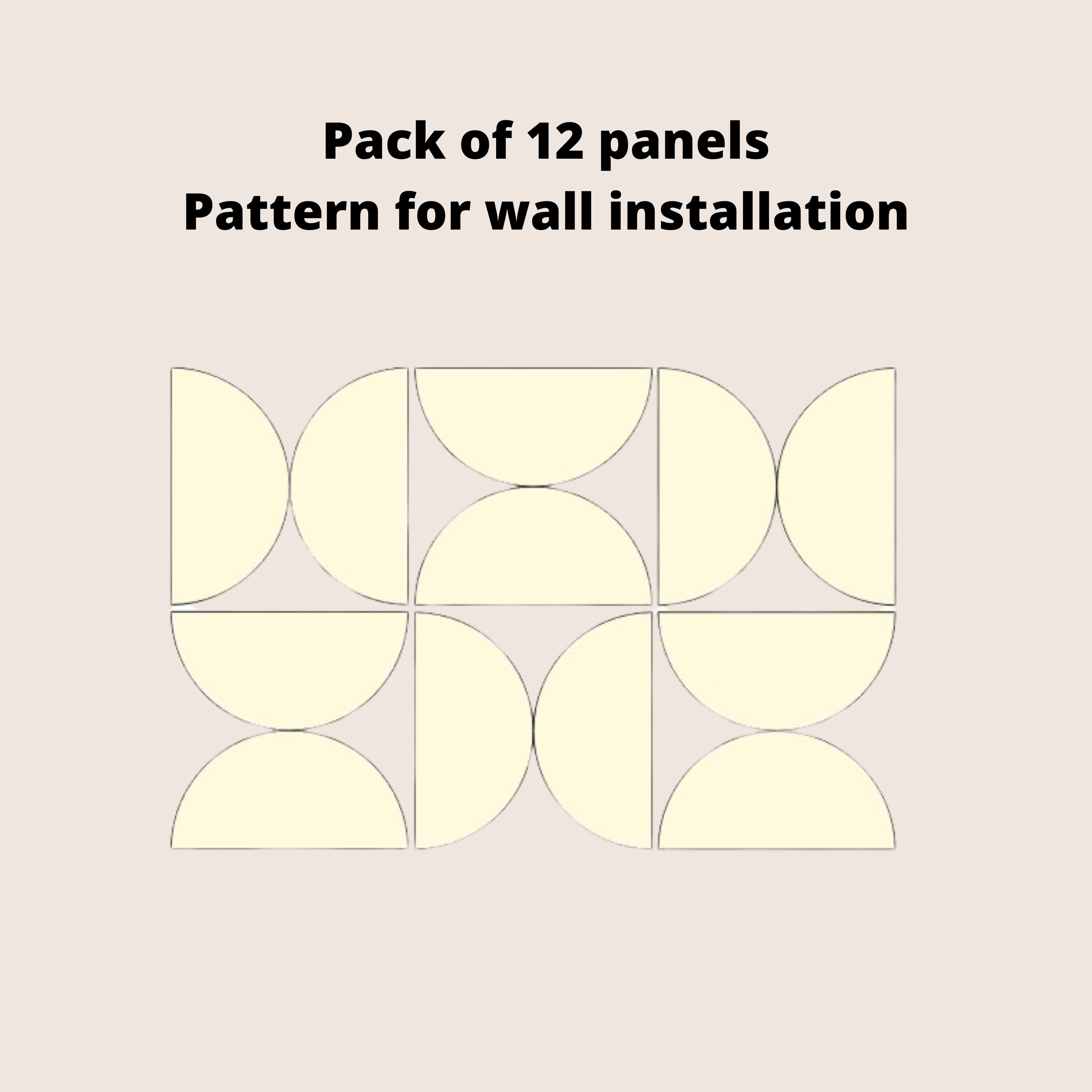 Set of 12 Semicircles, Boho Geometric Wall Decor