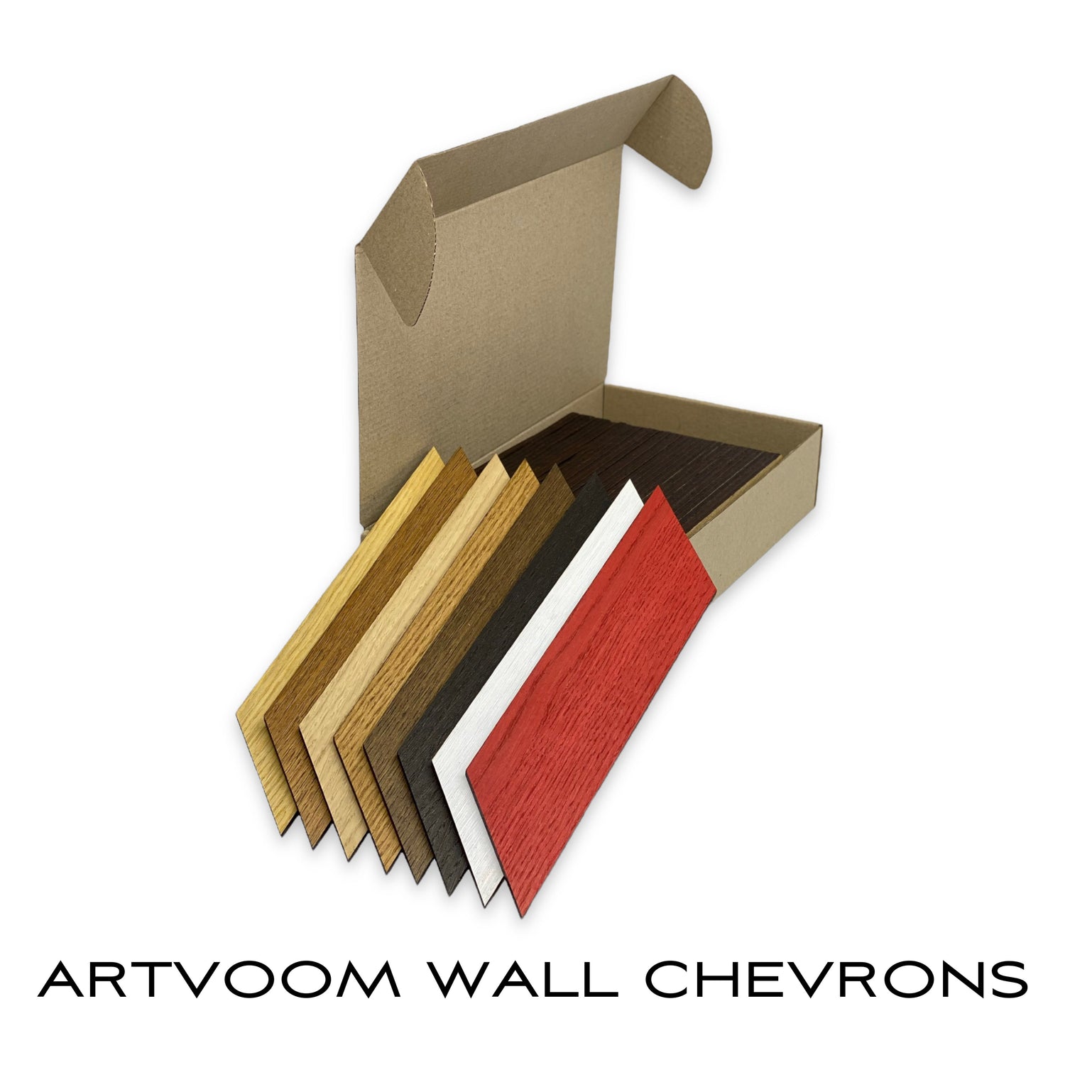 Chevrons Wooden Wall Panels, 38 pcs in box. Artvoom Wall Decor - Artvoom