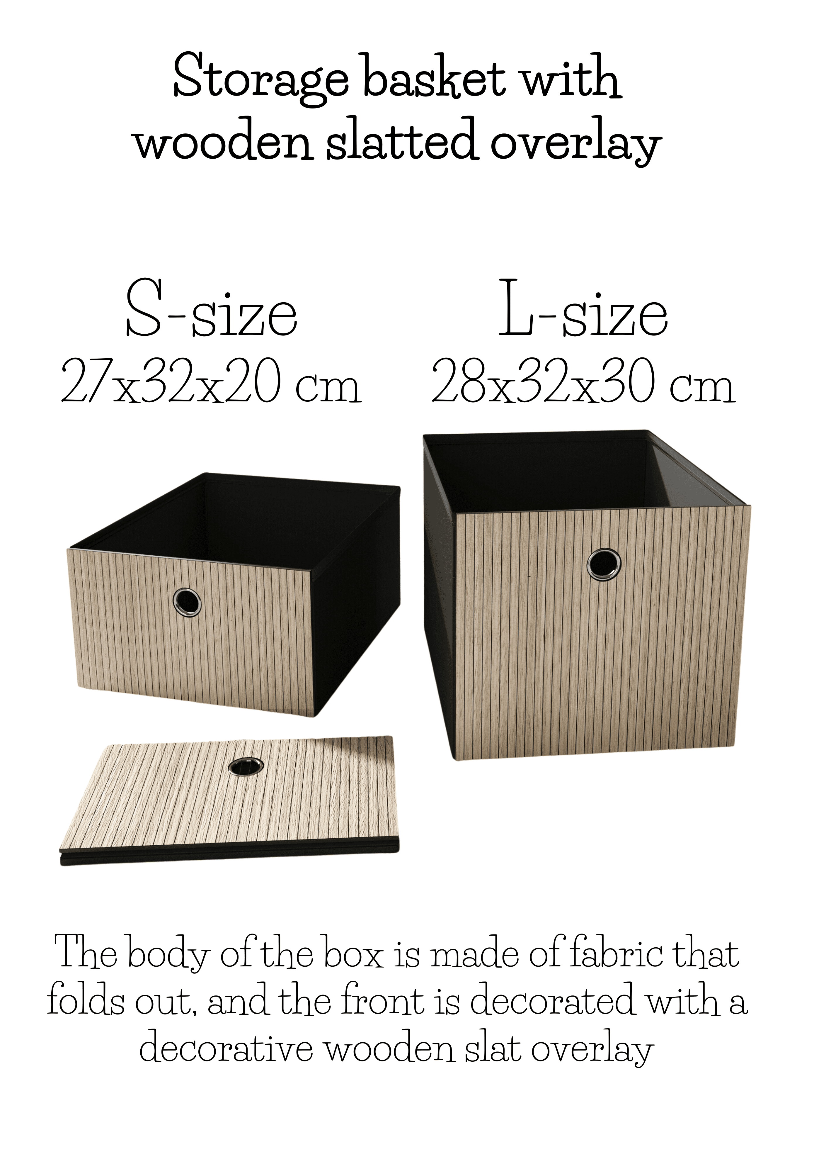 Box and basket for ikea kallax storage with dacorative wooden overlays panels by Artvoom – wood decor
