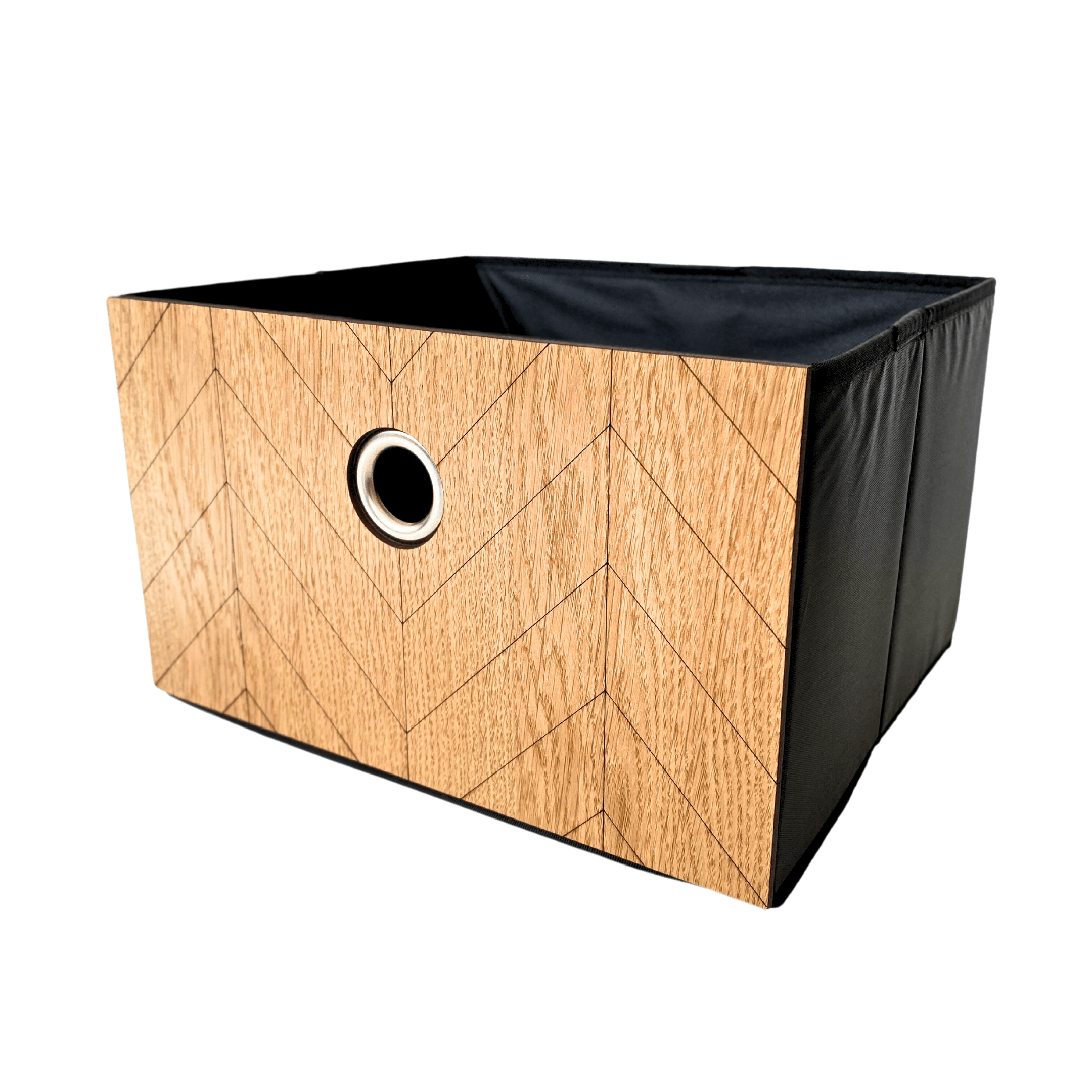 Box and basket for ikea kallax storage with dacorative wooden overlays panels by Artvoom – wood decor