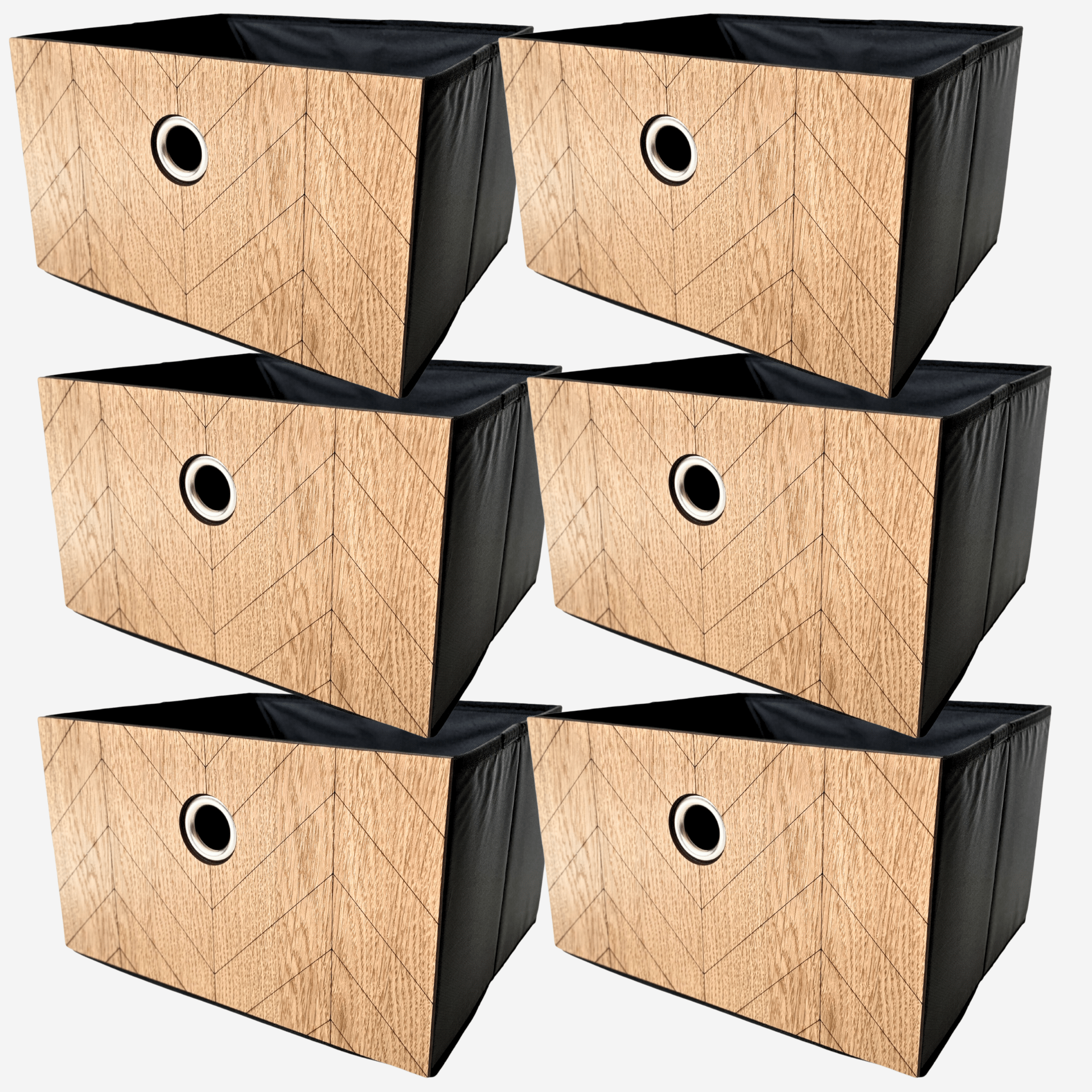 Box and basket for ikea kallax storage with dacorative wooden overlays panels by Artvoom – wood decor