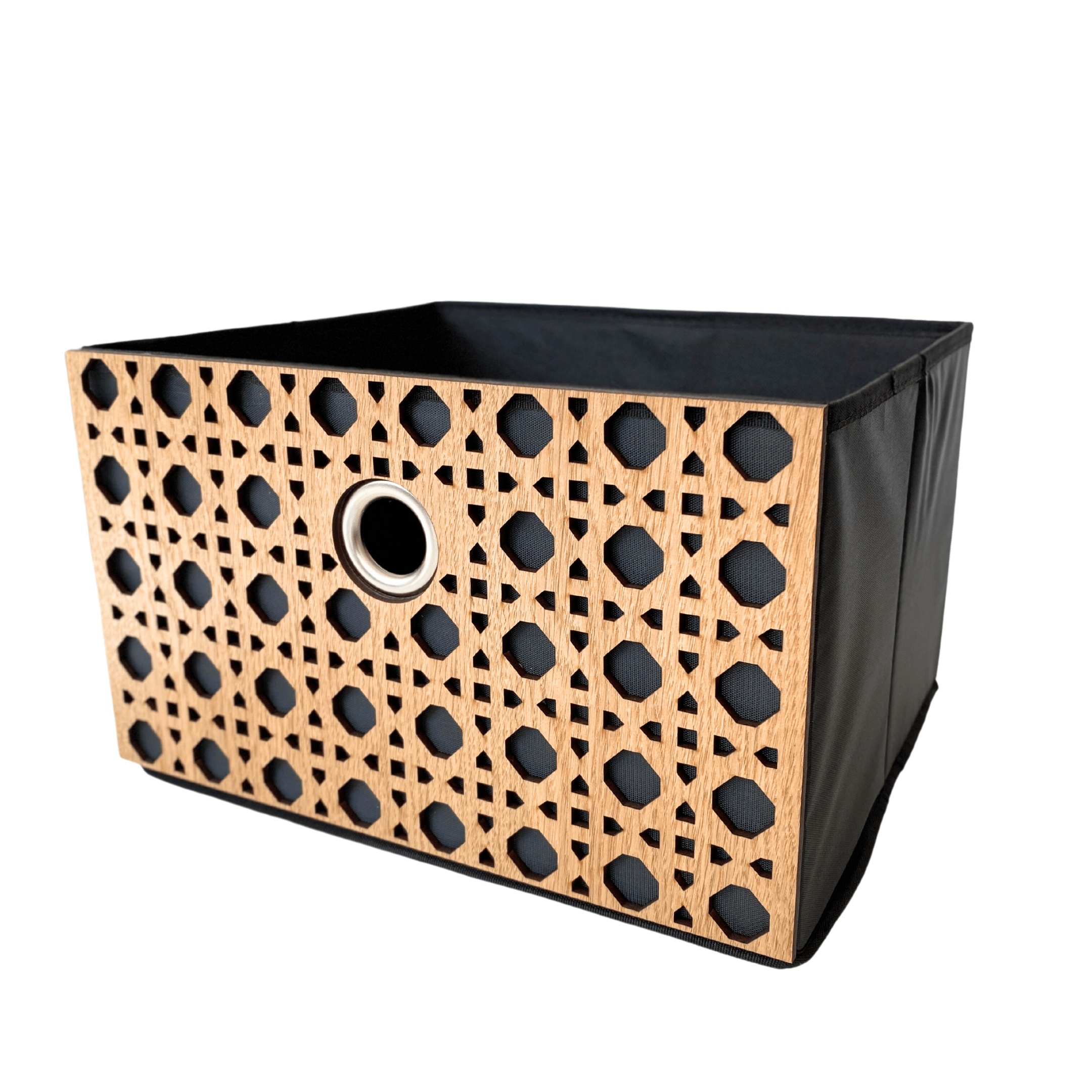 Box and basket for ikea kallax storage with dacorative wooden overlays panels by Artvoom – wood decor