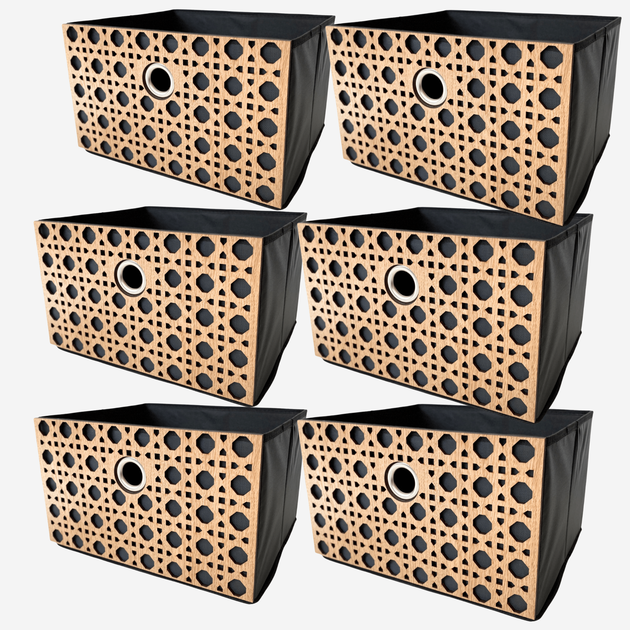 Box and basket for ikea kallax storage with dacorative wooden overlays panels by Artvoom – wood decor