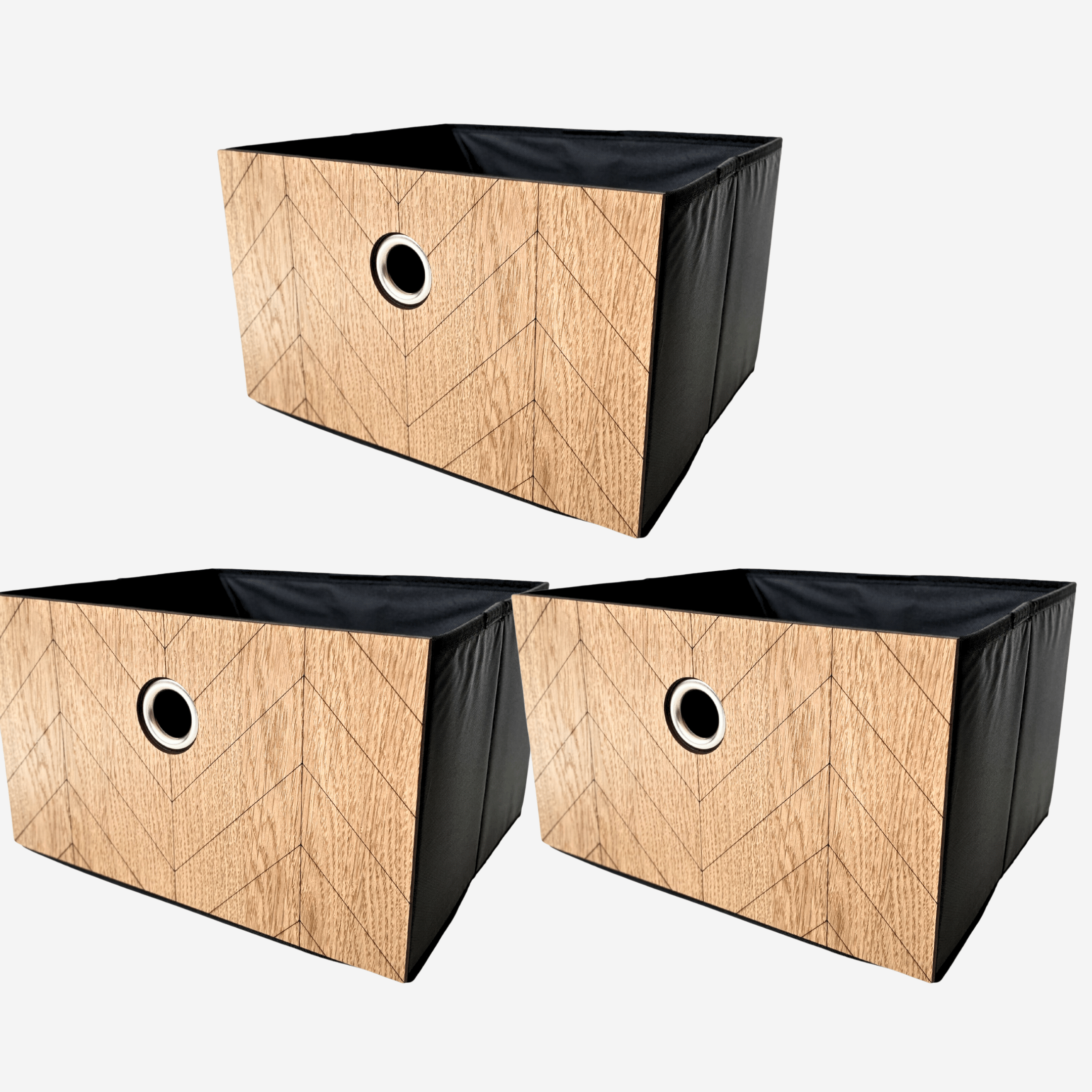 Box and basket for ikea kallax storage with dacorative wooden overlays panels by Artvoom – wood decor