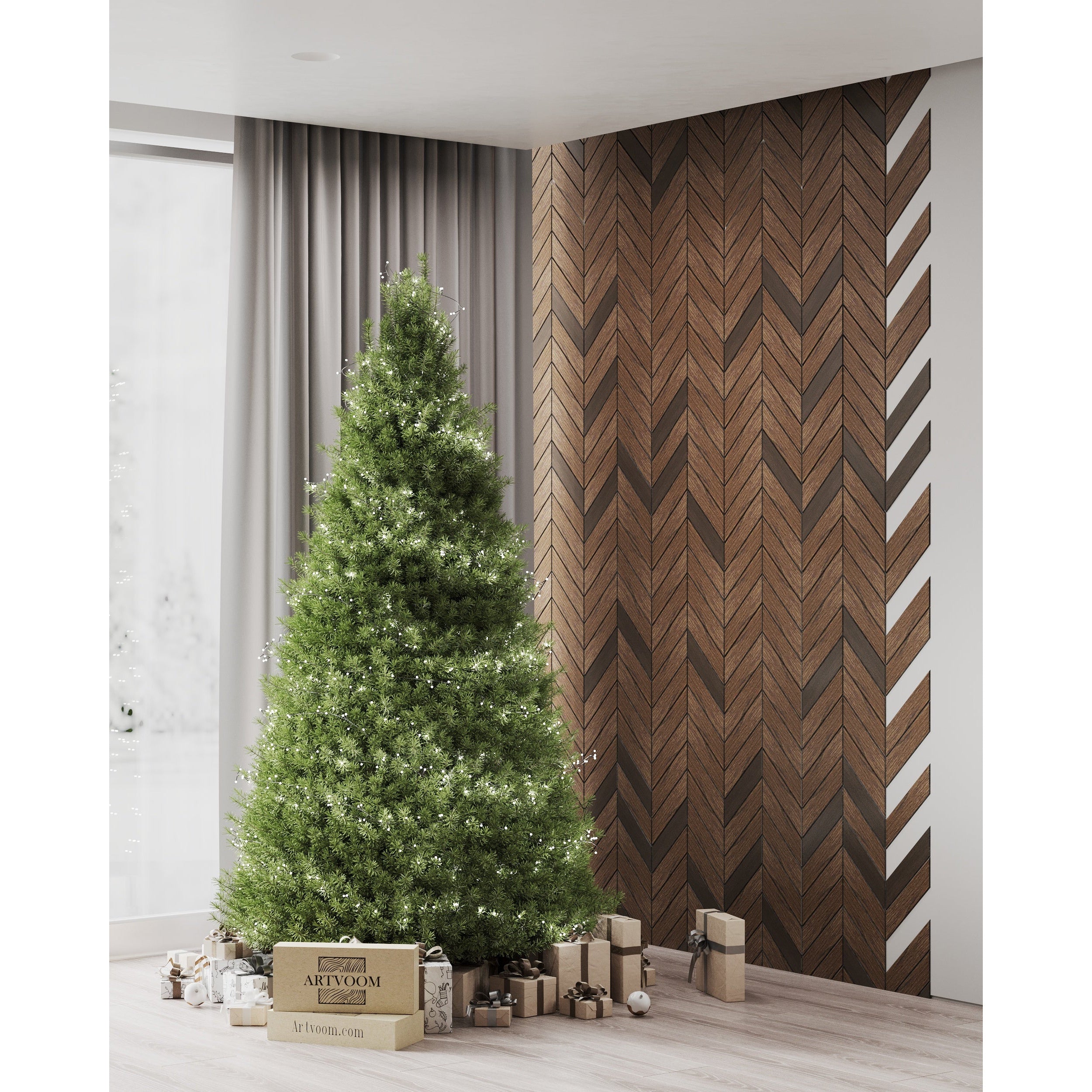 Chevrons Wooden Wall Panels, 38 pcs in box. Artvoom Wall Decor panels by Artvoom – wood decor