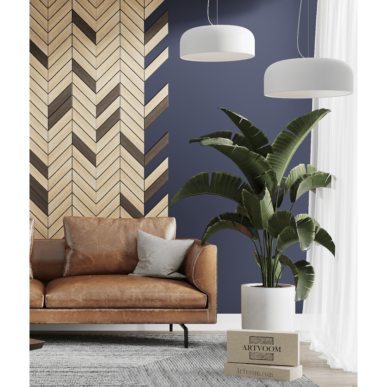 Chevrons Wooden Wall Panels, 38 pcs in box. Artvoom Wall Decor panels by Artvoom – wood decor