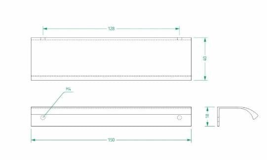 Dresser aluminum handles panels by Artvoom – wood decor