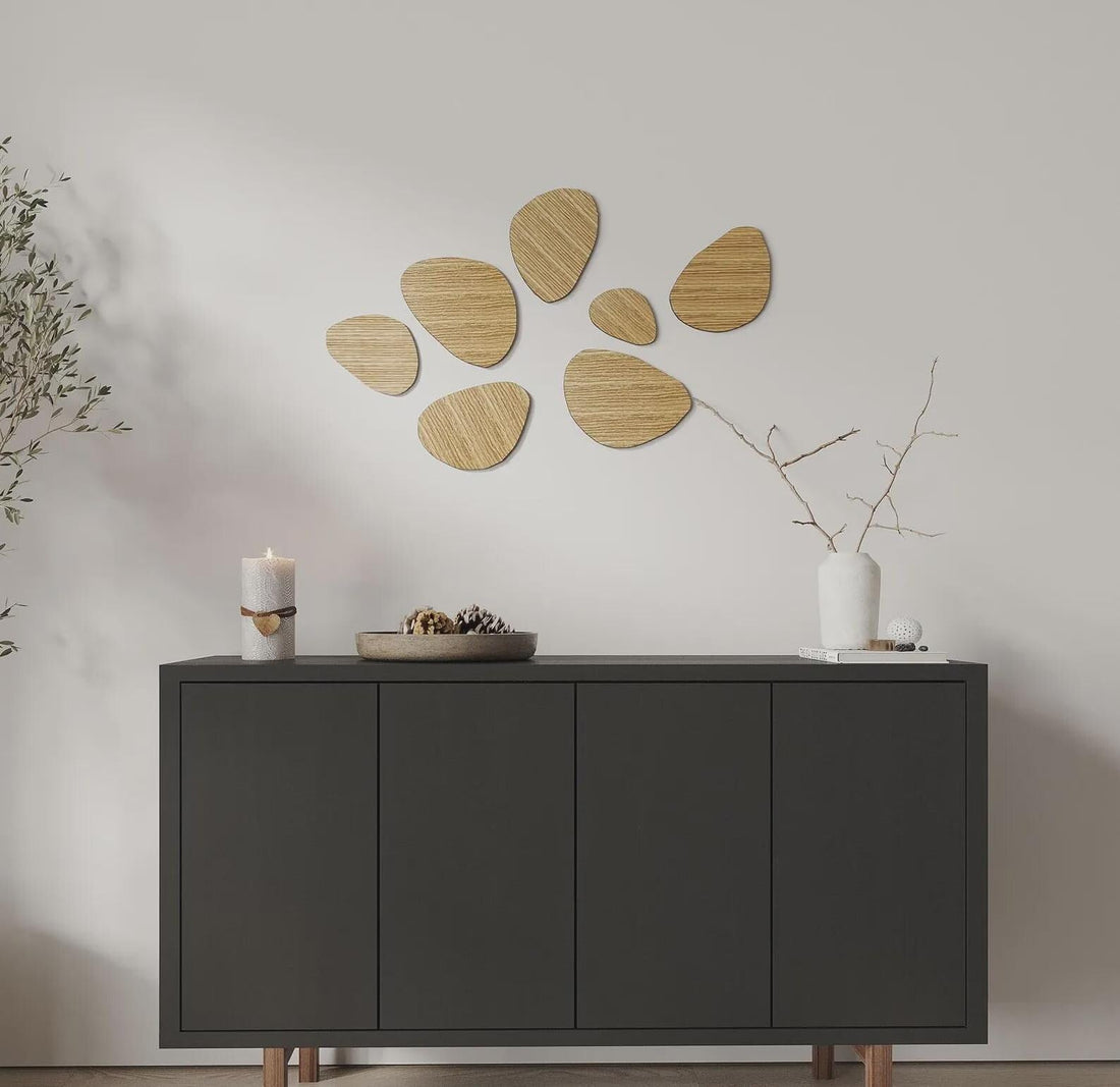 Drop Wooden Wall Art Panels - Geometric Set for Feature Wall Installation panels by Artvoom – wood decor