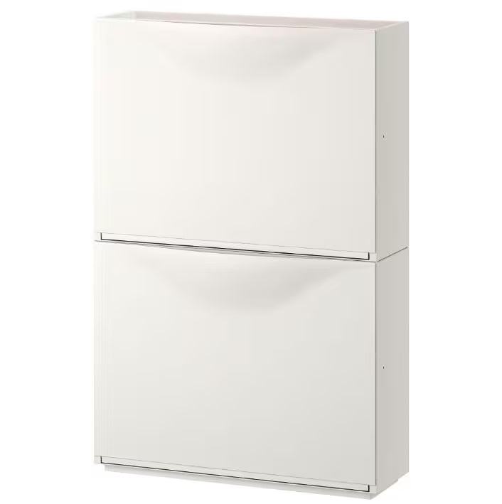 Overlay wooden panels for decorating ikea trones shoe cabinet