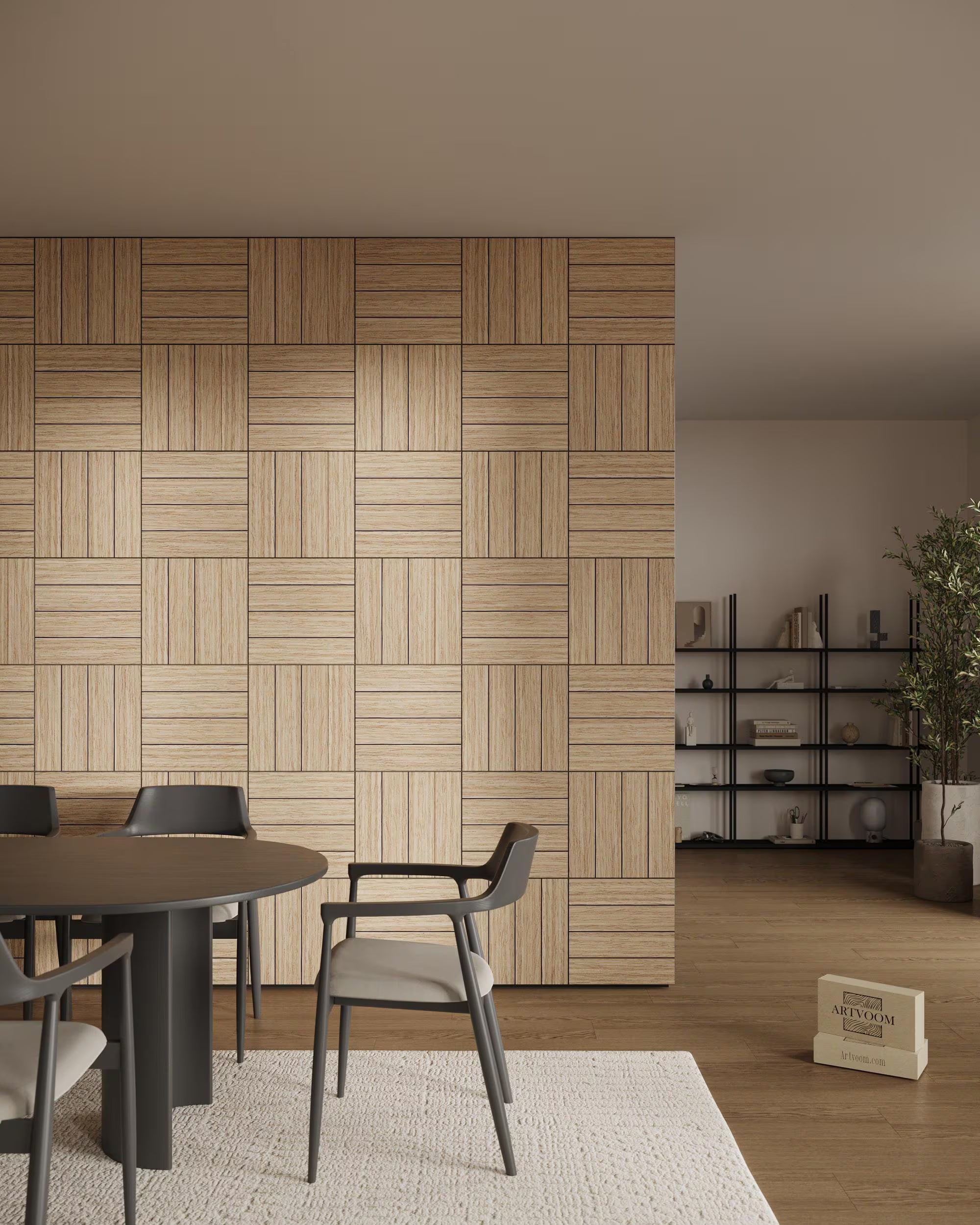 Square Wooden Wall Panels - Modern Tiles for Home Refresh