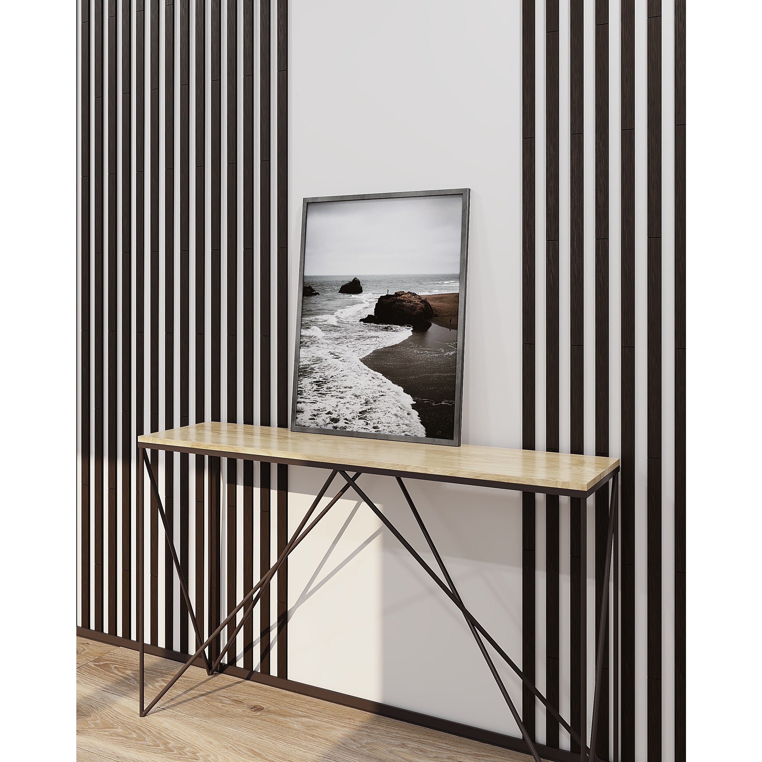 Narrow (Ebony) Wenge Wooden Wall Slats, 24 pcs in box. Artvoom Wall Decor panels by Artvoom – wood decor