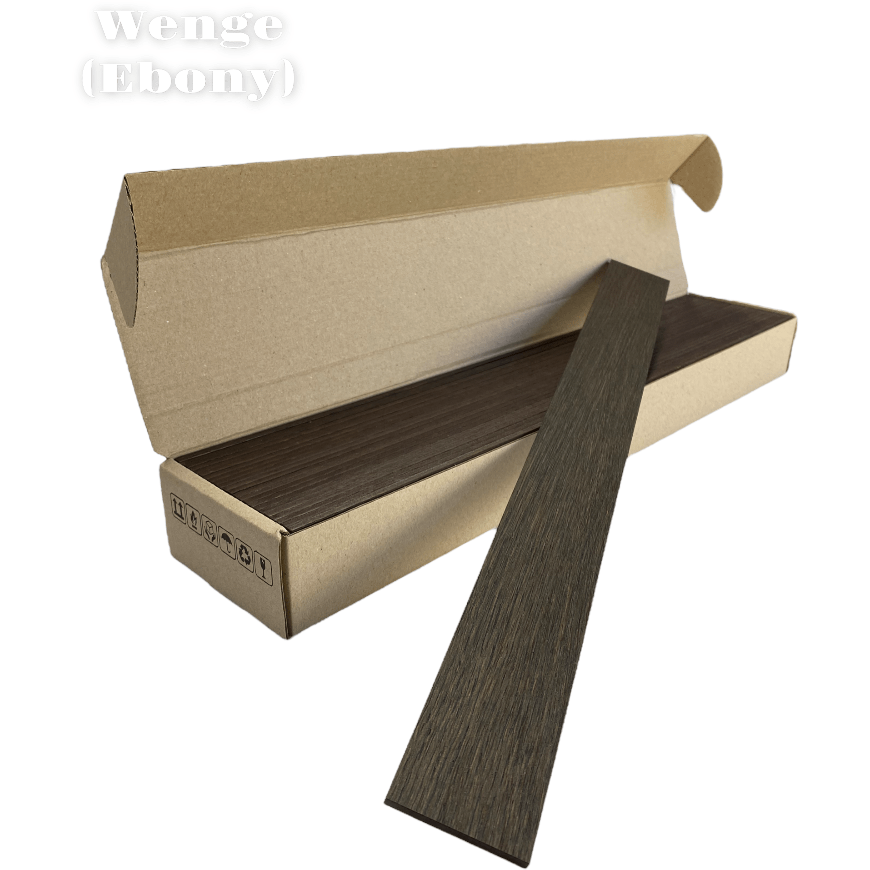 Narrow (Ebony) Wenge Wooden Wall Slats, 24 pcs in box. Artvoom Wall Decor panels by Artvoom – wood decor