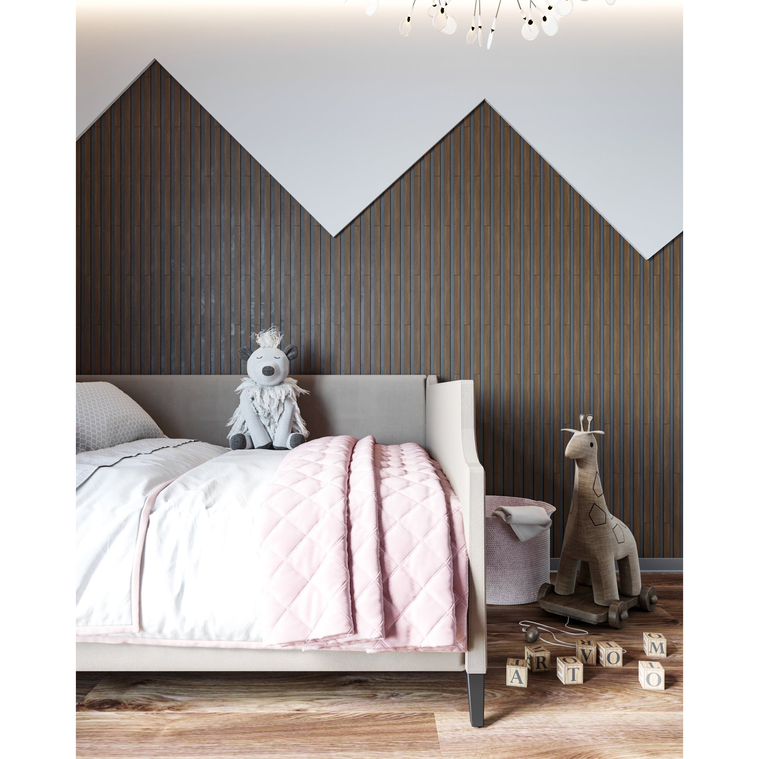Narrow Rosewood Wooden Wall Slats, 24 pcs in box. Artvoom Wall Decor panels by Artvoom – wood decor