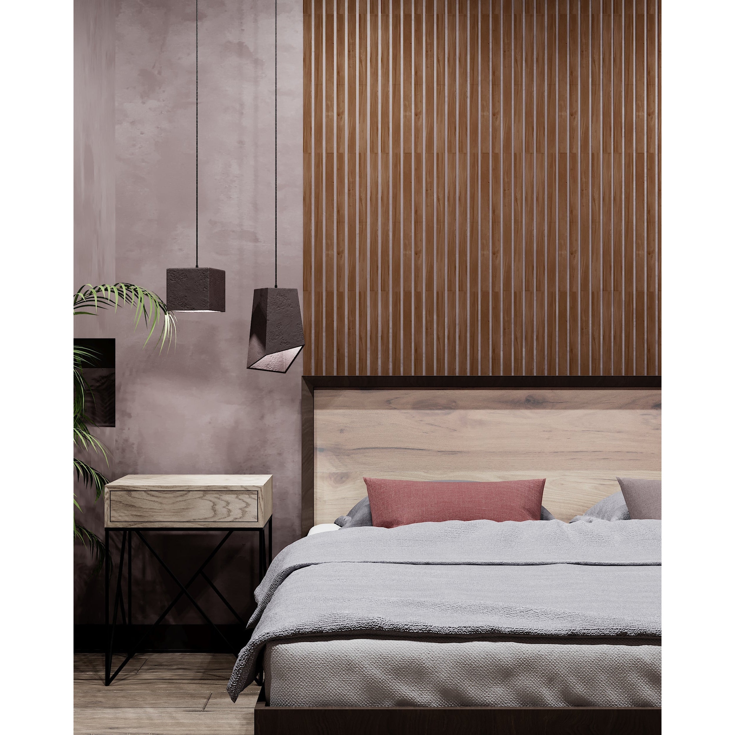 Narrow Walnut Wooden Wall Slats, 24 pcs in box. Artvoom Wall Decor panels by Artvoom – wood decor
