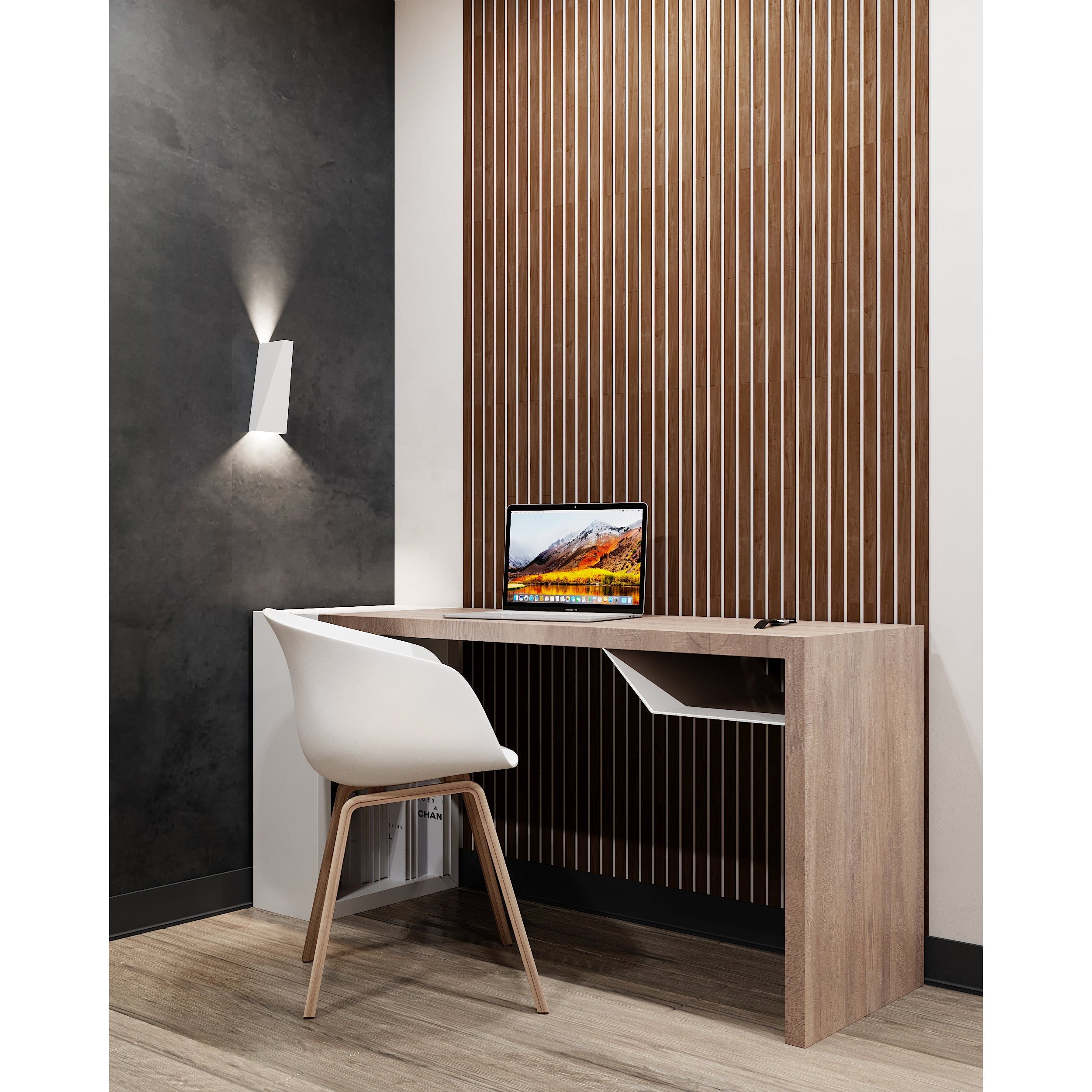 Narrow Walnut Wooden Wall Slats, 24 pcs in box. Artvoom Wall Decor panels by Artvoom – wood decor
