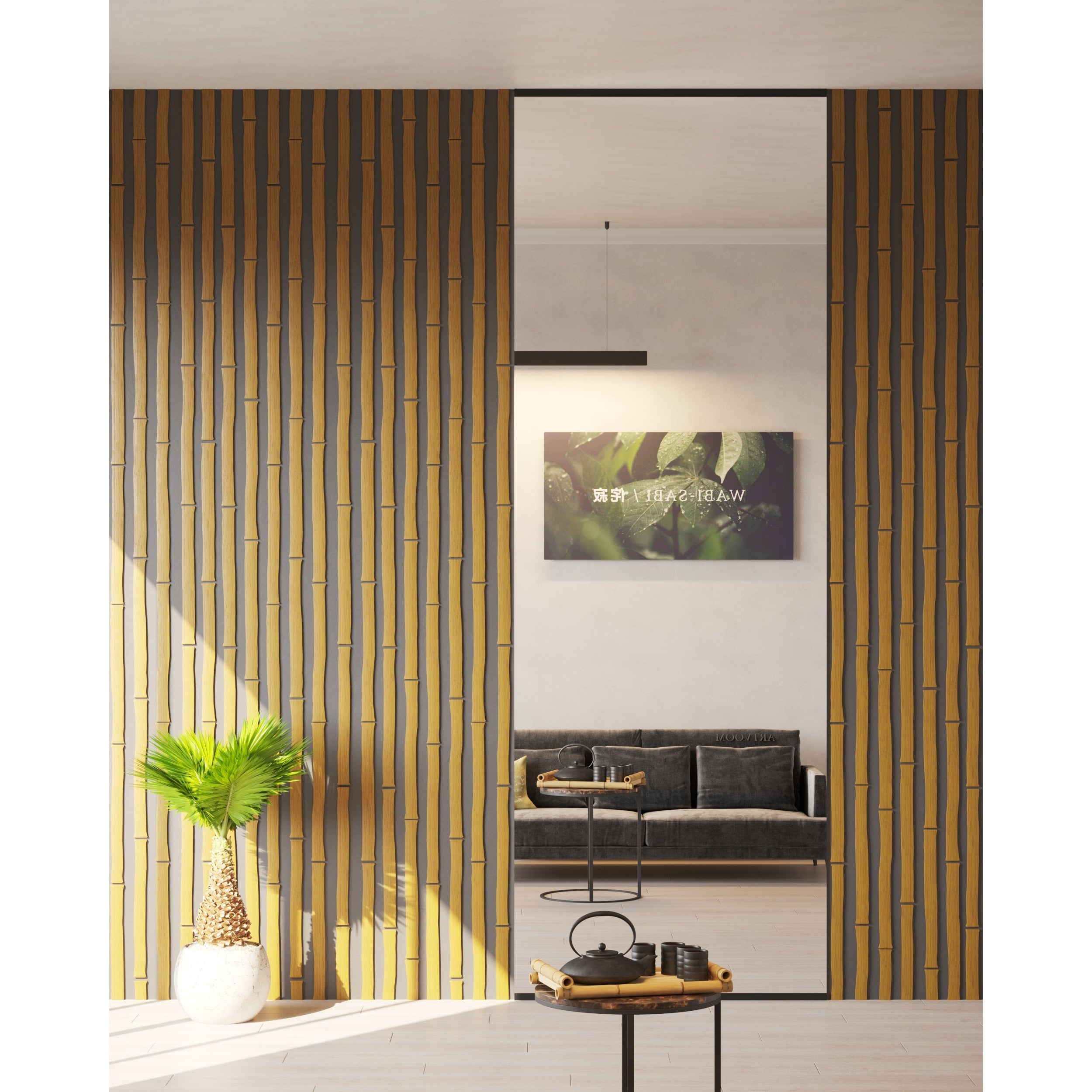 Oil Oak Bamboo Panel Wall Slats, 24 pcs in box. Artvoom Wall Décor panels by Artvoom – wood decor