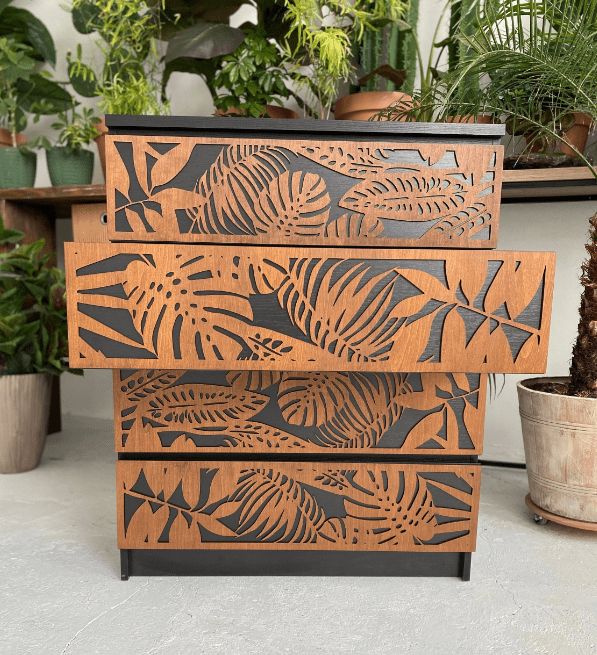 Overlay wooden panels for decorating ikea kallax doors and drawers with pattern panels by Artvoom – wood decor