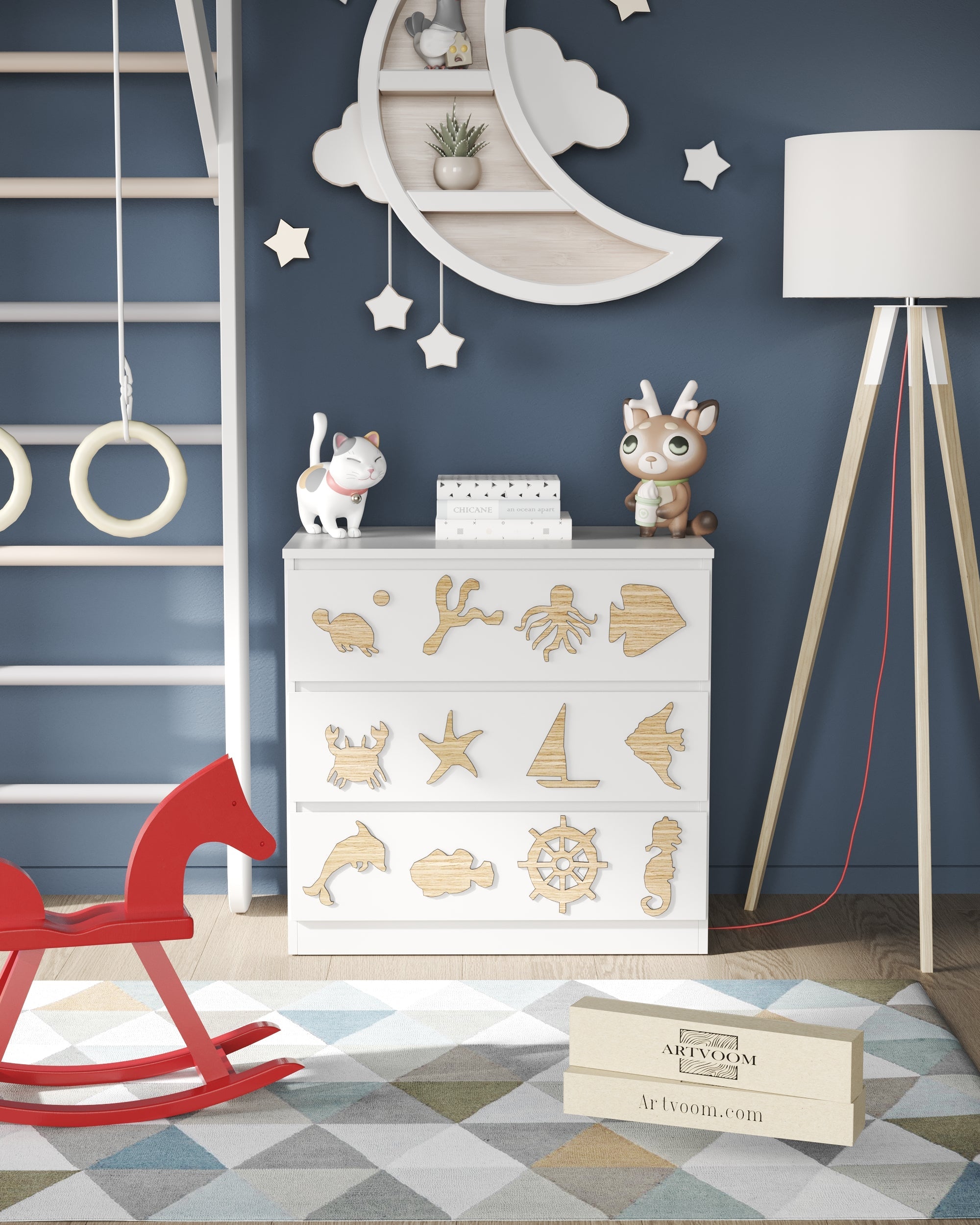 Overlay wooden panels for decorating ikea kallax doors and drawers with pattern panels by Artvoom – wood decor