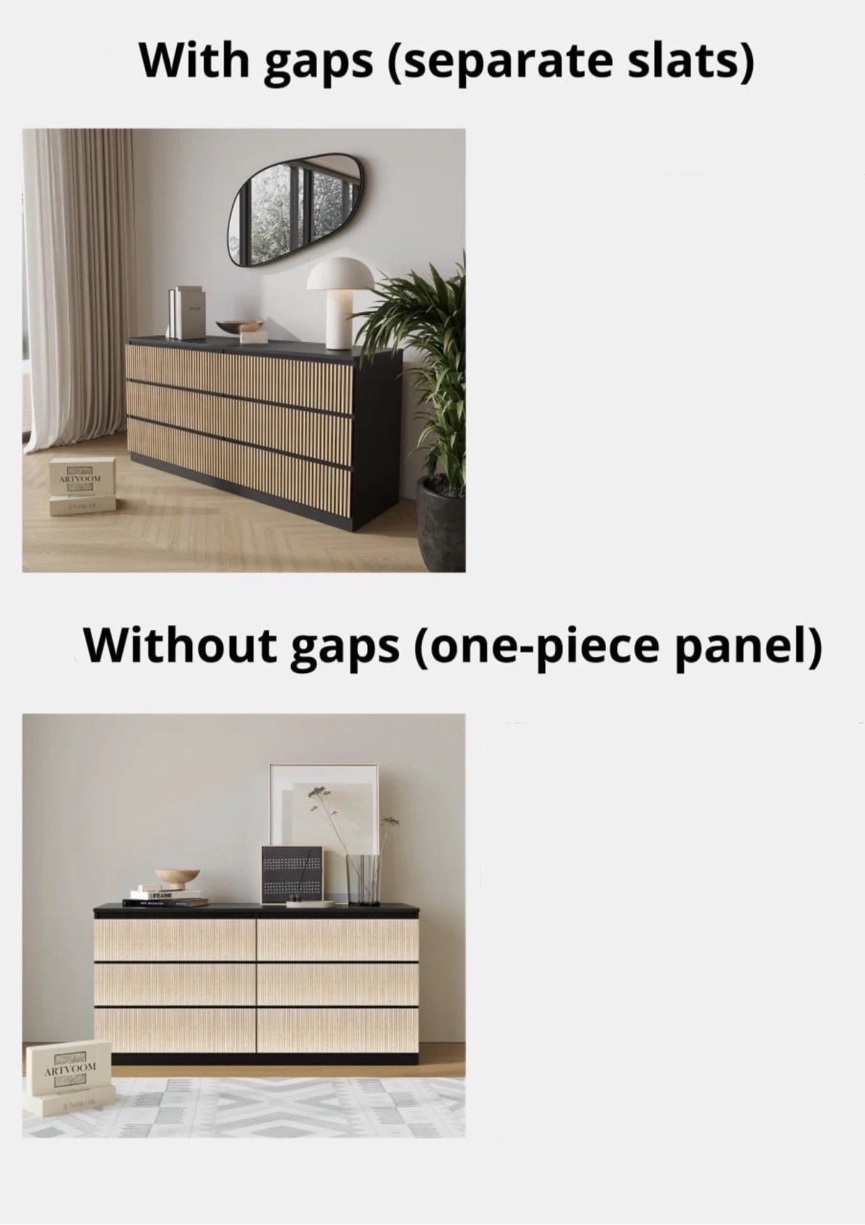 Overlay wooden slats panels for decorating ikea hemnes dresser with pattern panels by Artvoom – wood decor