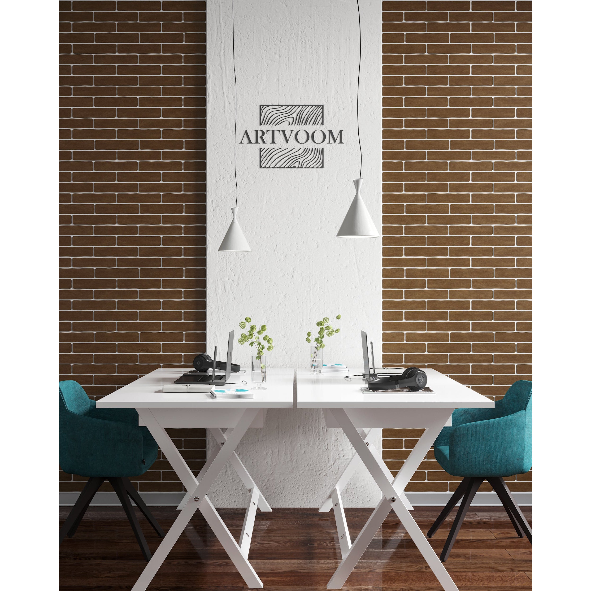 Real Wooden Faux Bricks for Wall Panels, Standard bricks 42pcs in a box or Half bricks 84pcs in a box. Artvoom Wall Decor. panels by Artvoom – wood decor