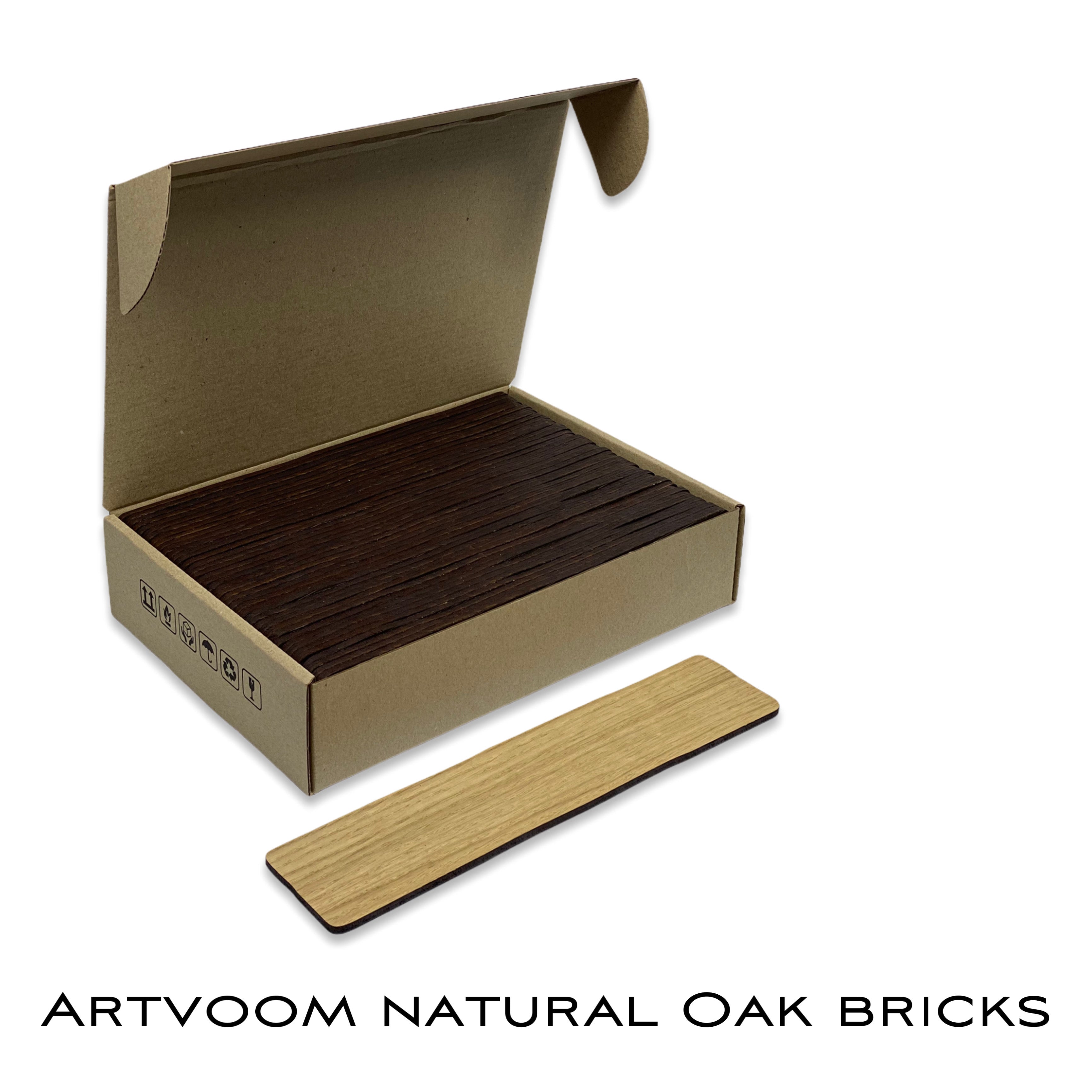 Real Wooden Natural Oak Faux Bricks for Wall Panels, 42 pcs in box. Artvoom Wall Decor panels by Artvoom – wood decor