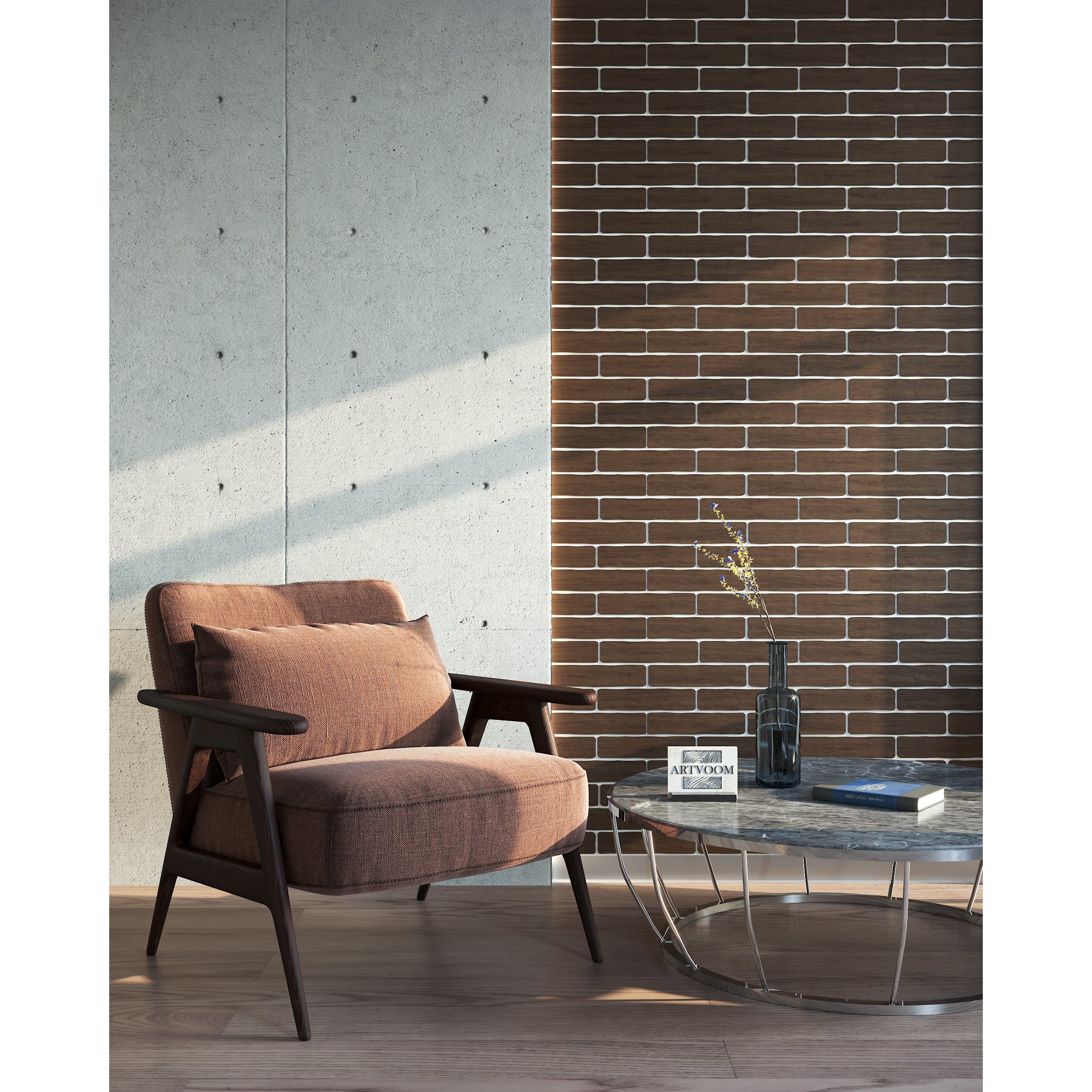 Real Wooden Rosewood Faux Bricks for Wall Panels, 42 pcs in box. Artvoom Wall Decor panels by Artvoom – wood decor