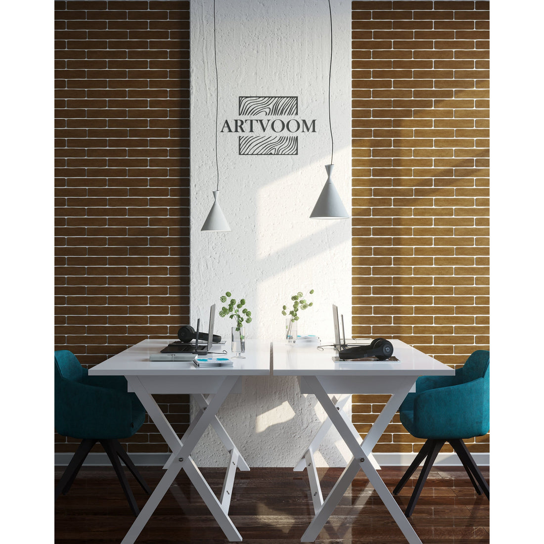 Real Wooden Walnut Faux Bricks for Wall Panels, 42 pcs in box. Artvoom Wall Decor panels by Artvoom – wood decor