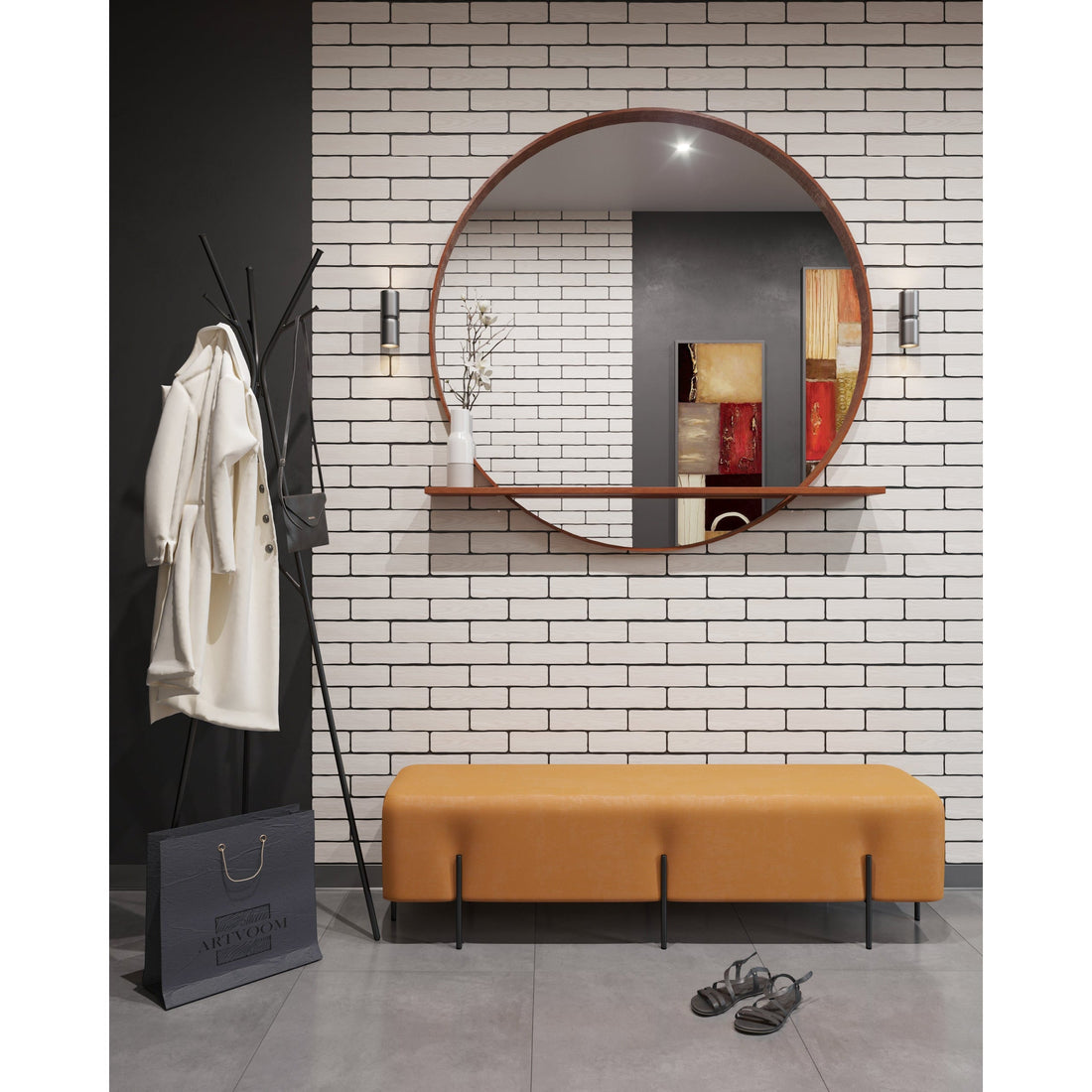 Real Wooden White Faux Bricks for Wall Panels, 42 pcs in box. Artvoom Wall Decor panels by Artvoom – wood decor