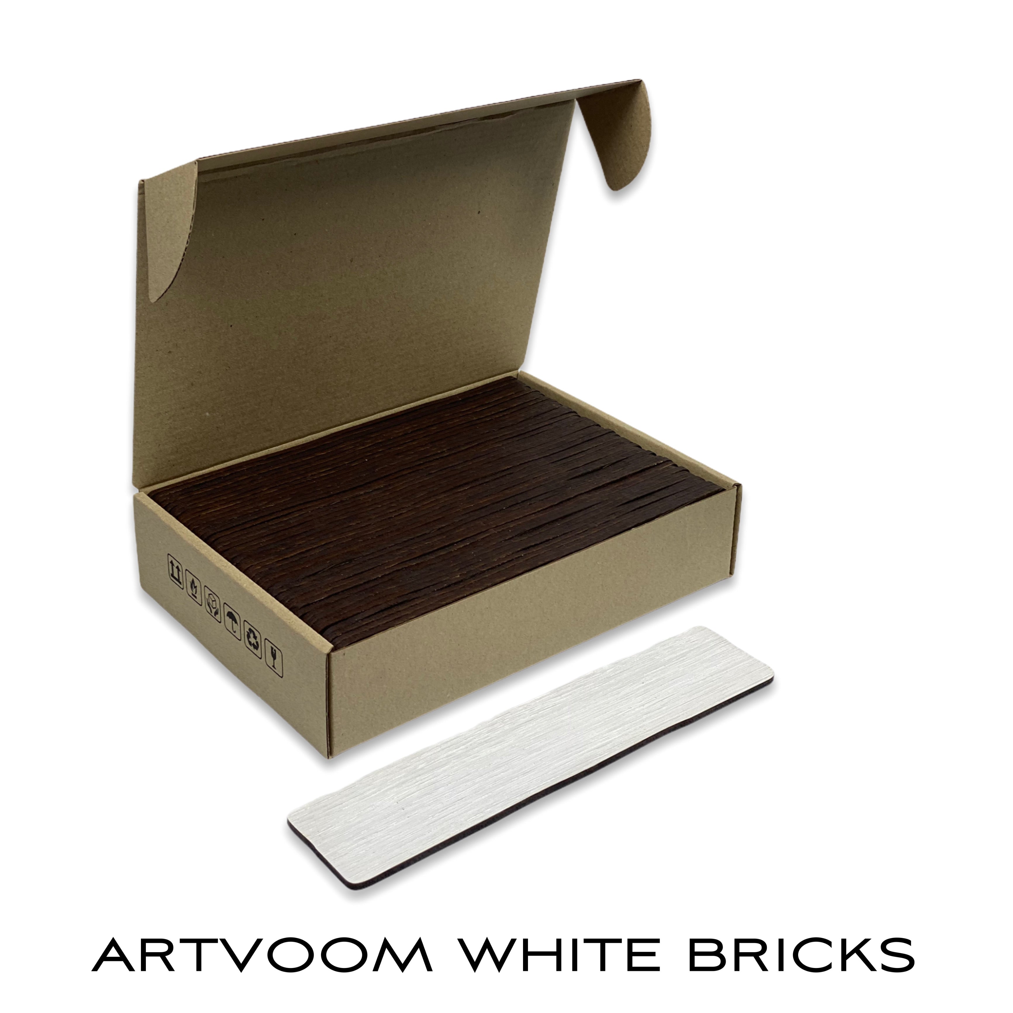 Real Wooden White Faux Bricks for Wall Panels, 42 pcs in box. Artvoom Wall Decor panels by Artvoom – wood decor