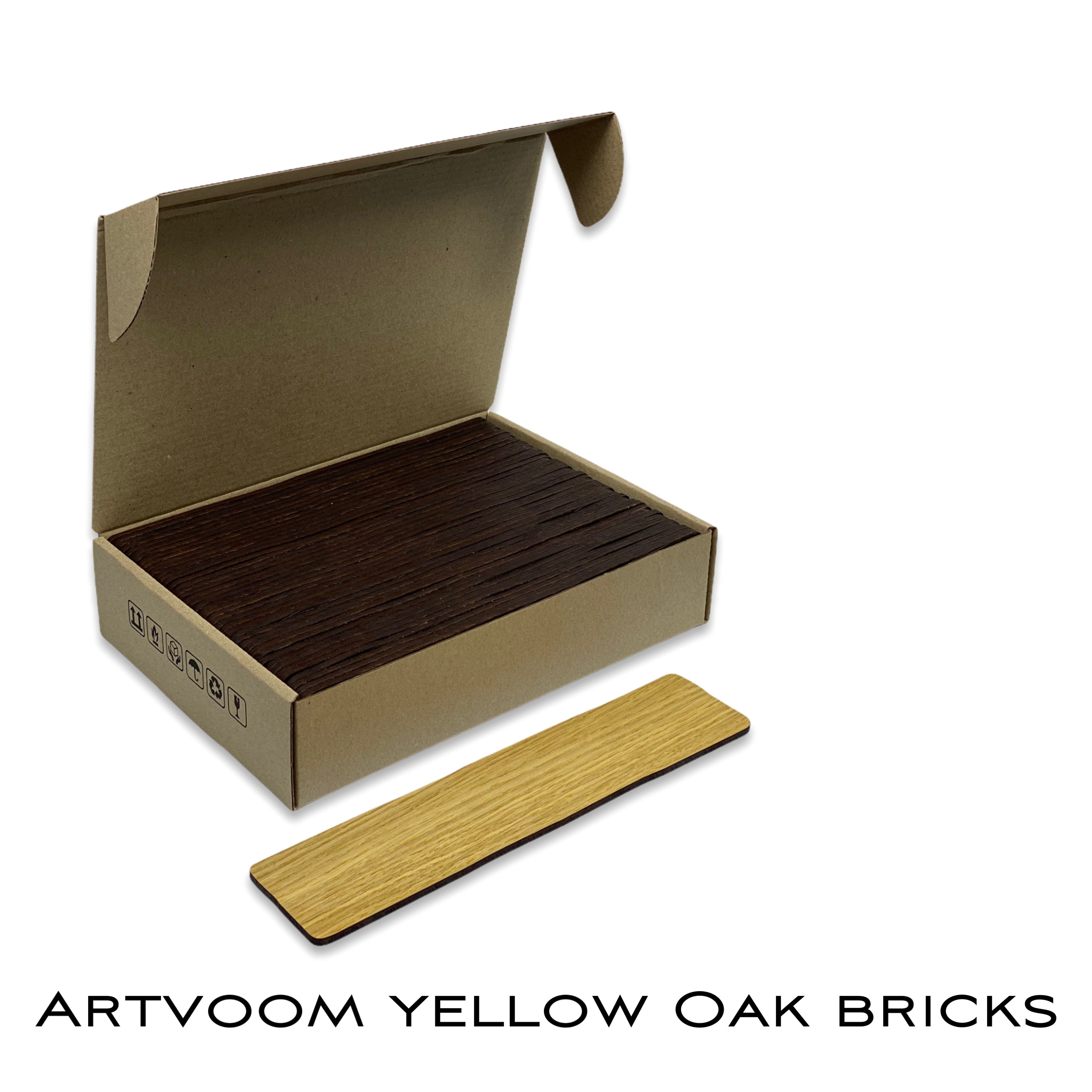 Real Wooden Yellow Oak Faux Bricks for Wall Panels, 42 pcs in box. Artvoom Wall Decor panels by Artvoom – wood decor