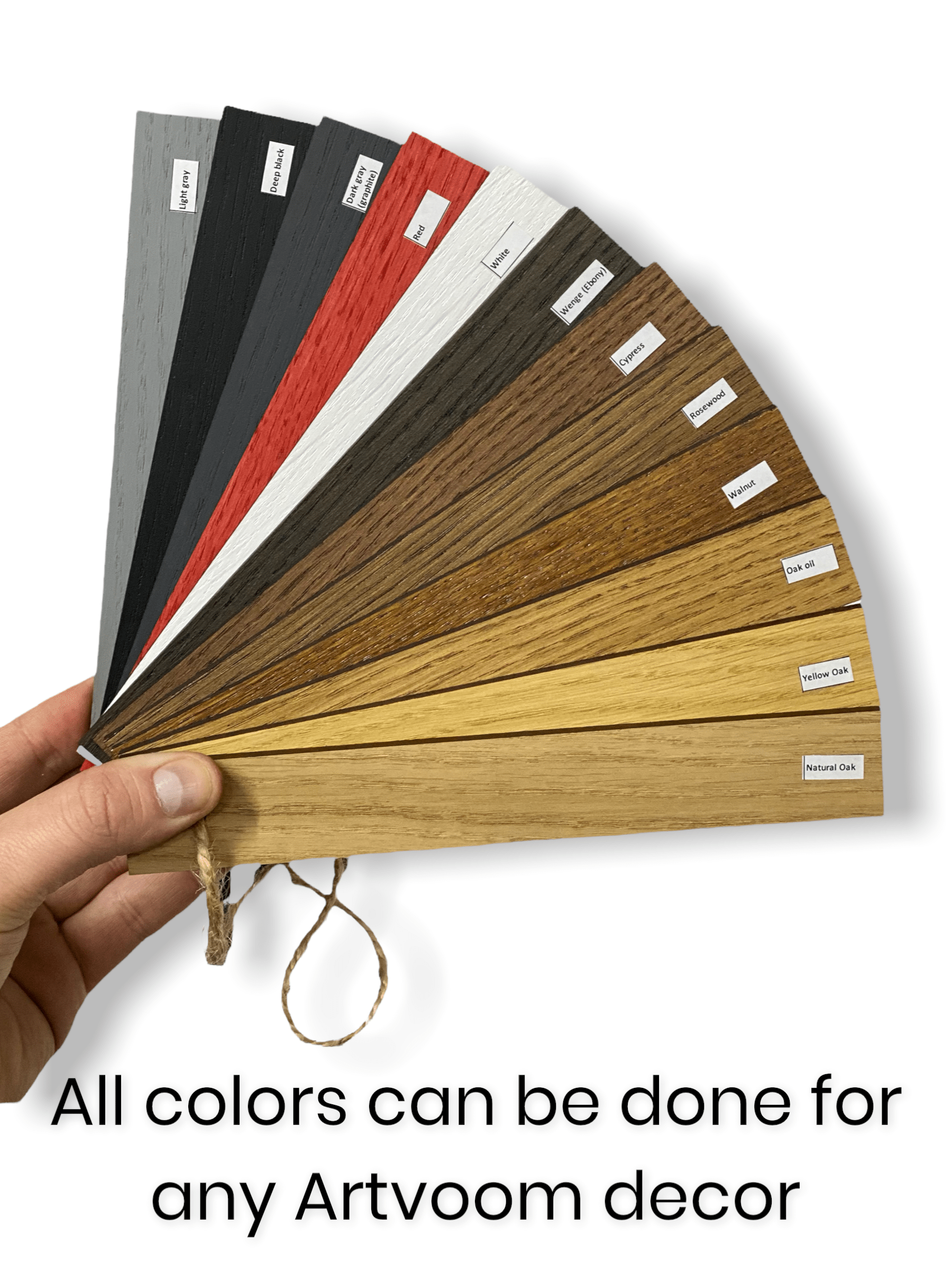 Samples of wood veneer panels by Artvoom – wood decor
