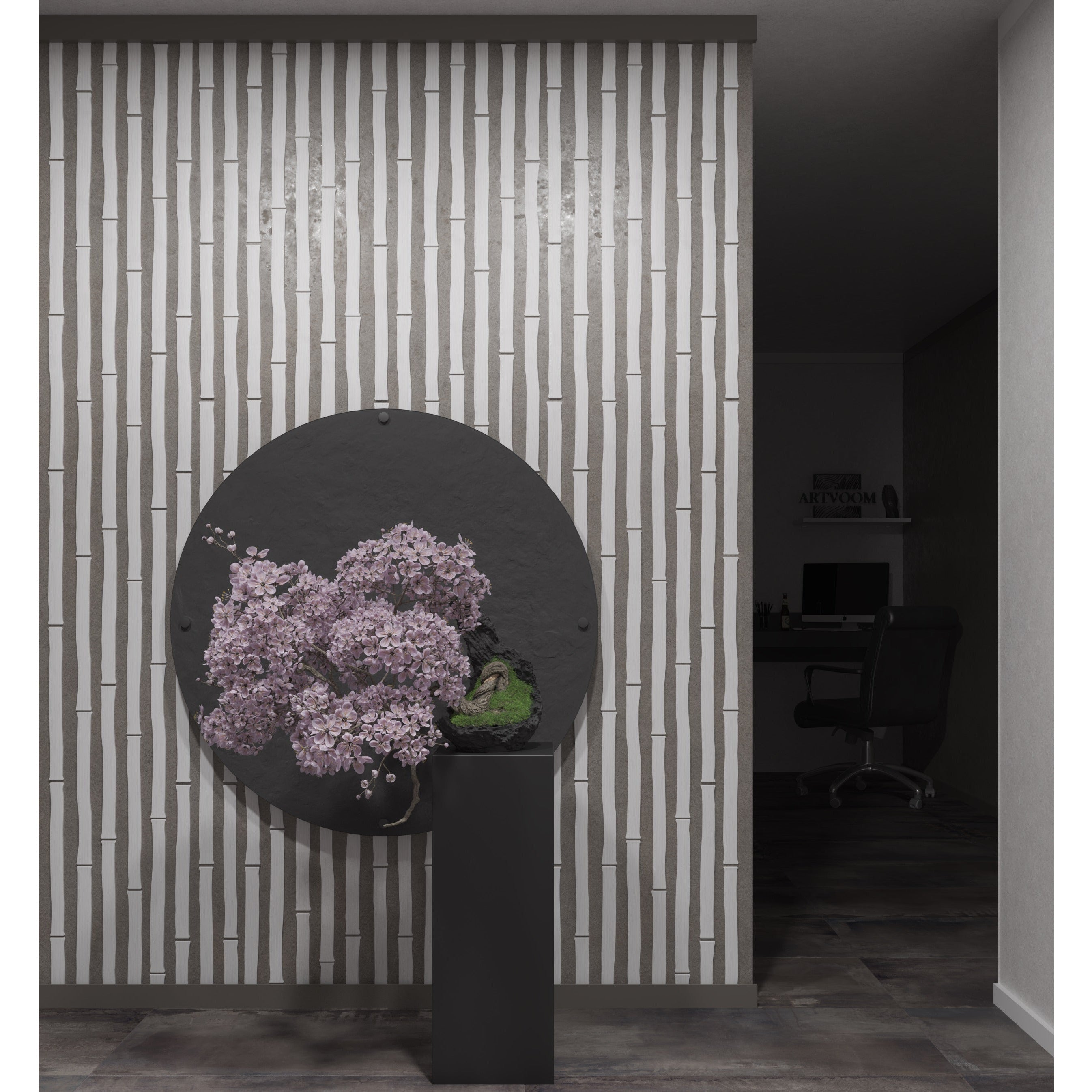 White Bamboo Panel Wall Slats, 24 pcs in box. Artvoom Wall Decor panels by Artvoom – wood decor