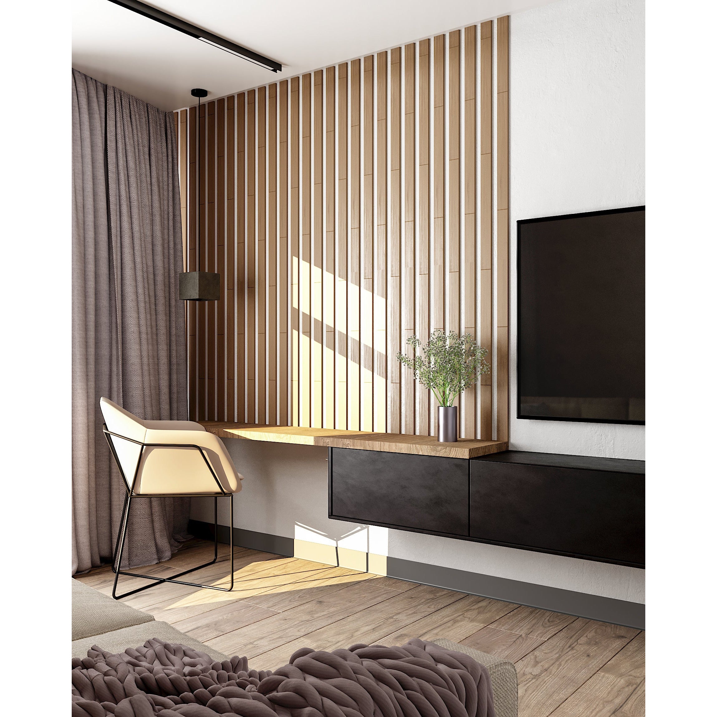 Wide Oil Oak Wooden Wall Slats, 24 pcs in box. Artvoom Wall Decor panels by Artvoom – wood decor