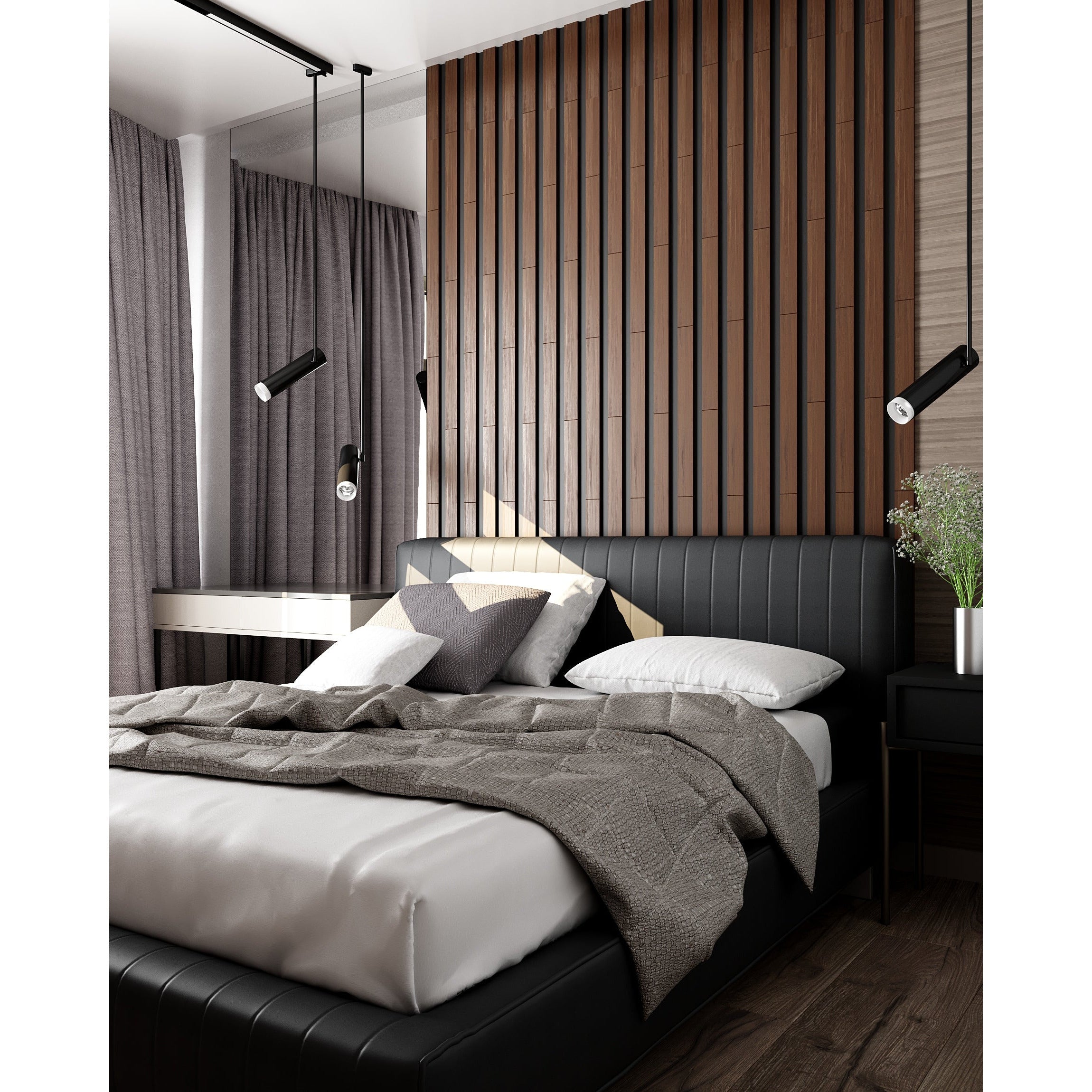 Wide Rosewood Wooden Wall Slats, 24 pcs in box. Artvoom Wall Decor panels by Artvoom – wood decor