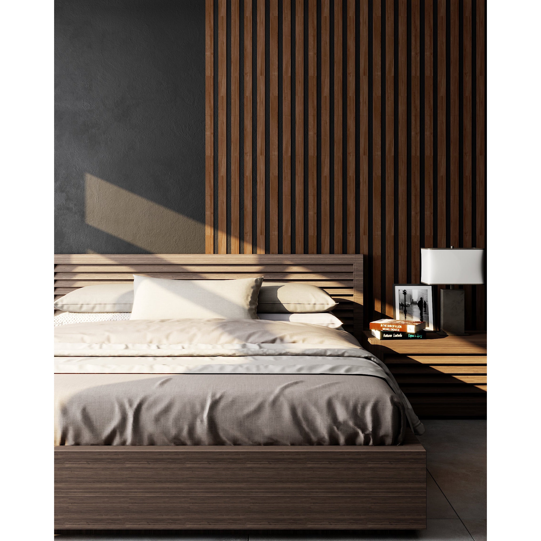 Wide Rosewood Wooden Wall Slats, 24 pcs in box. Artvoom Wall Decor panels by Artvoom – wood decor
