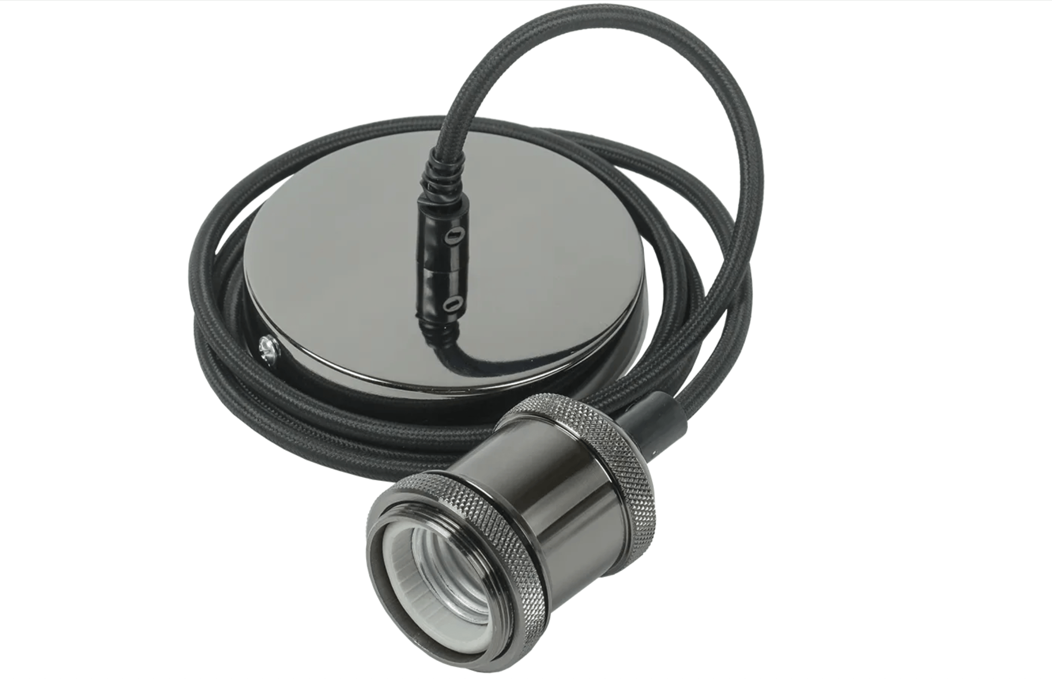 Close-up of the adaptable multi-socket electrical system, compatible with multiple standard E26 and E27 LED bulbs.