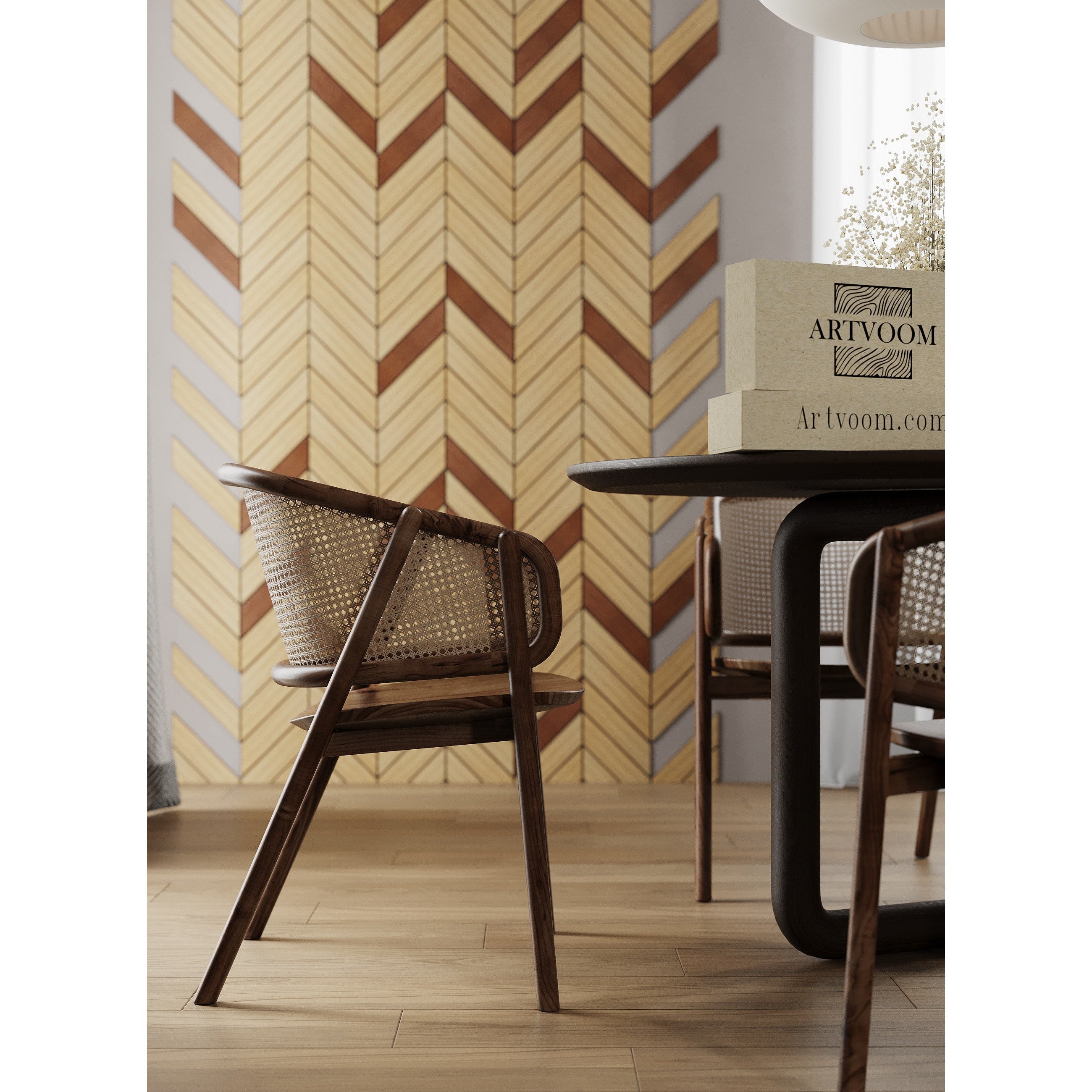 Wooden Natural Oak Chevrons for Wall Panels, 38 pcs in box. Artvoom Wall Decor panels by Artvoom – wood decor