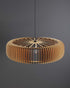 Wooden round pendant lamp made of slats (rounded corners) panels by Artvoom – wood decor