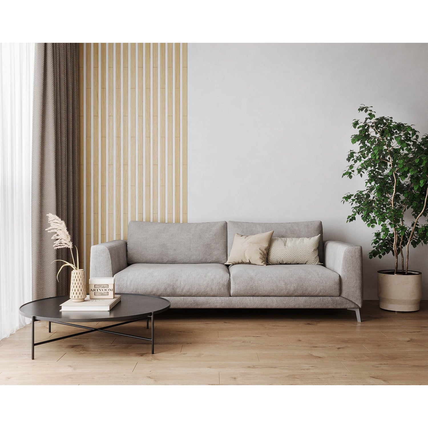 Wooden Wall Slats, 24 pcs in box. Artvoom Wall Decor panels by Artvoom – wood decor
