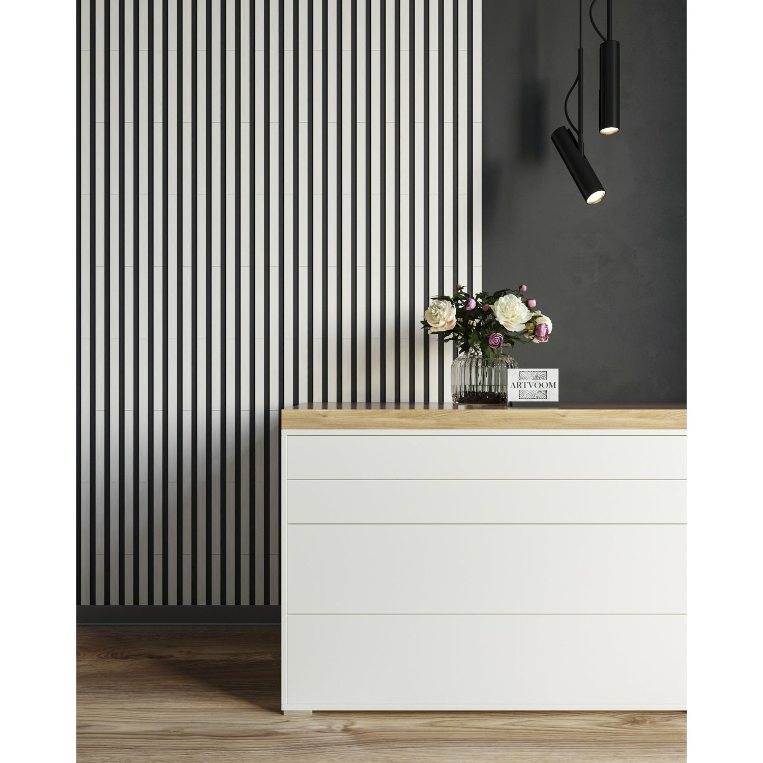 Wooden Wall Slats, 24 pcs in box. Artvoom Wall Decor panels by Artvoom – wood decor