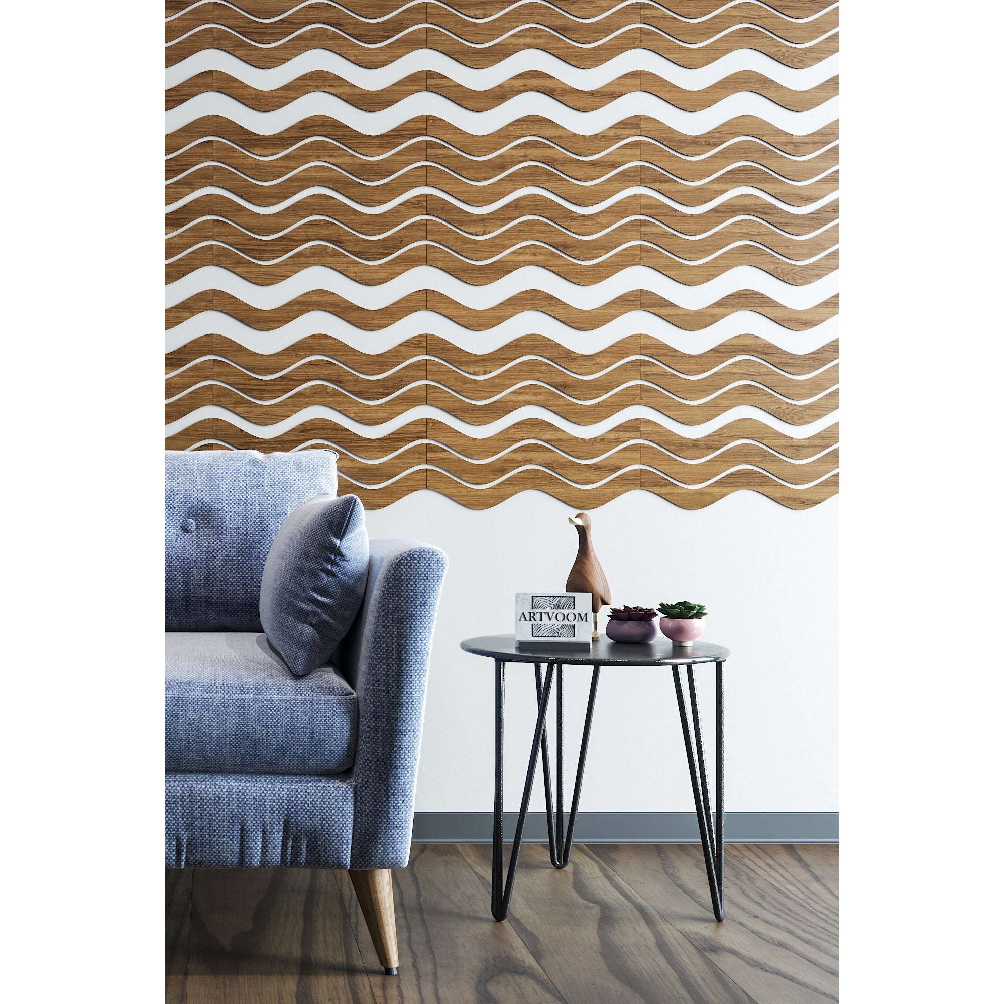 Wooden Wave Slats, 12 pcs in box. Artvoom Wall Decor panels by Artvoom – wood decor