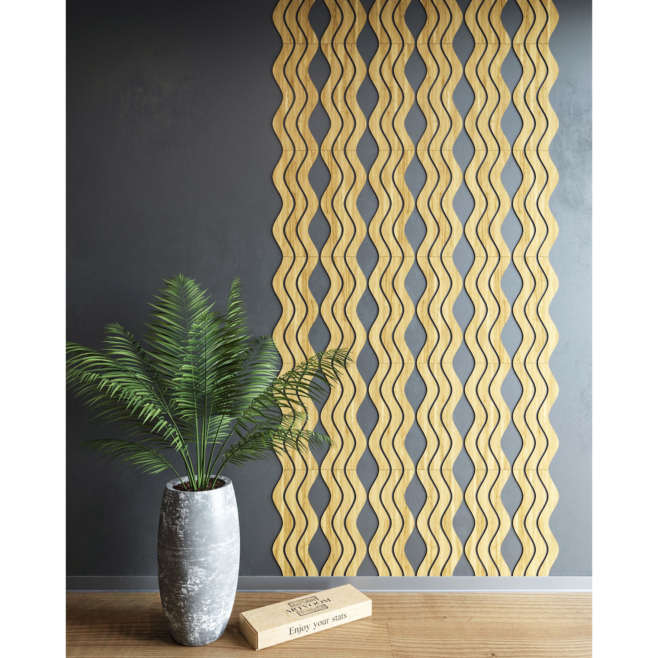Wooden Wave Slats, 12 pcs in box. Artvoom Wall Decor panels by Artvoom – wood decor