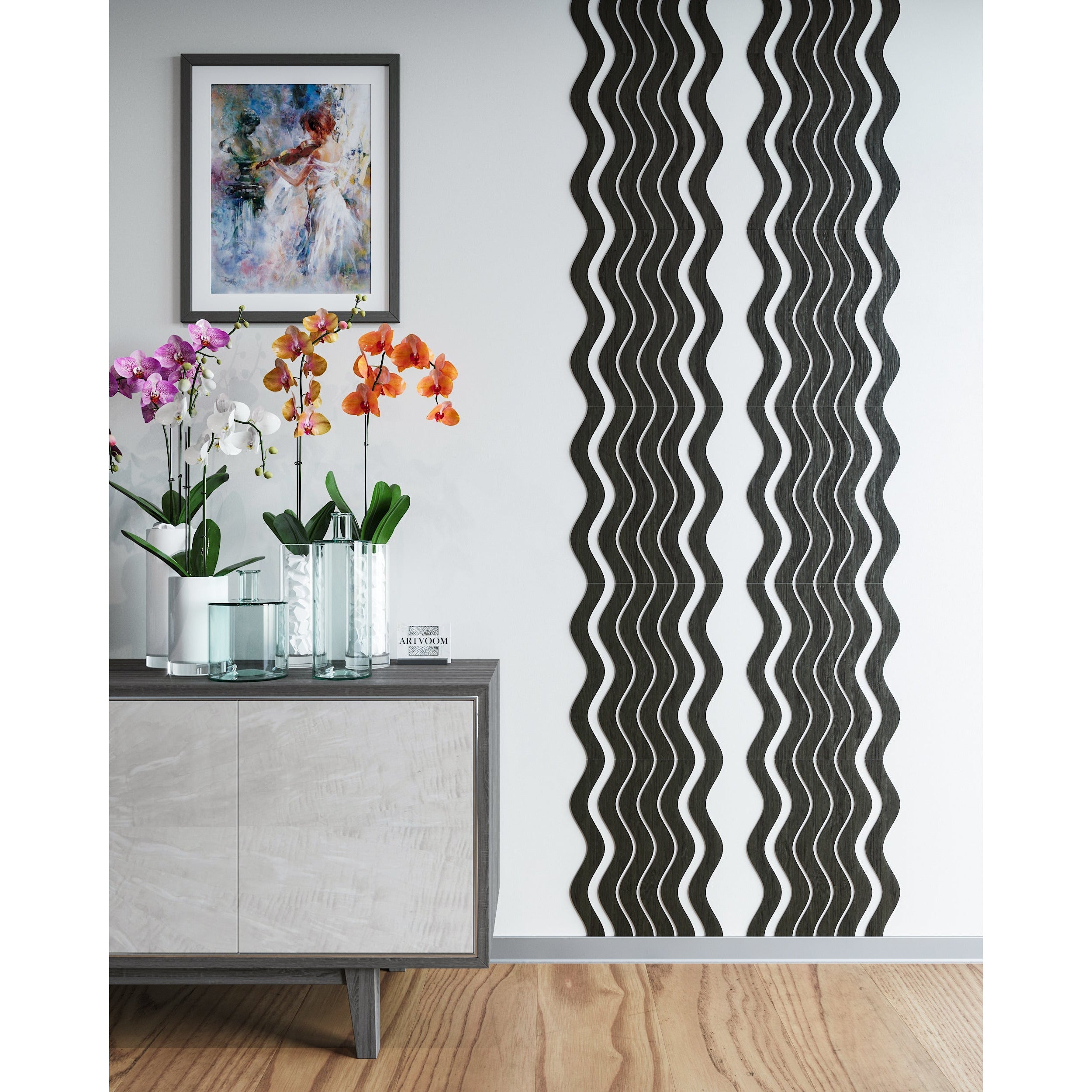 Wooden Wave Slats, 12 pcs in box. Artvoom Wall Decor panels by Artvoom – wood decor