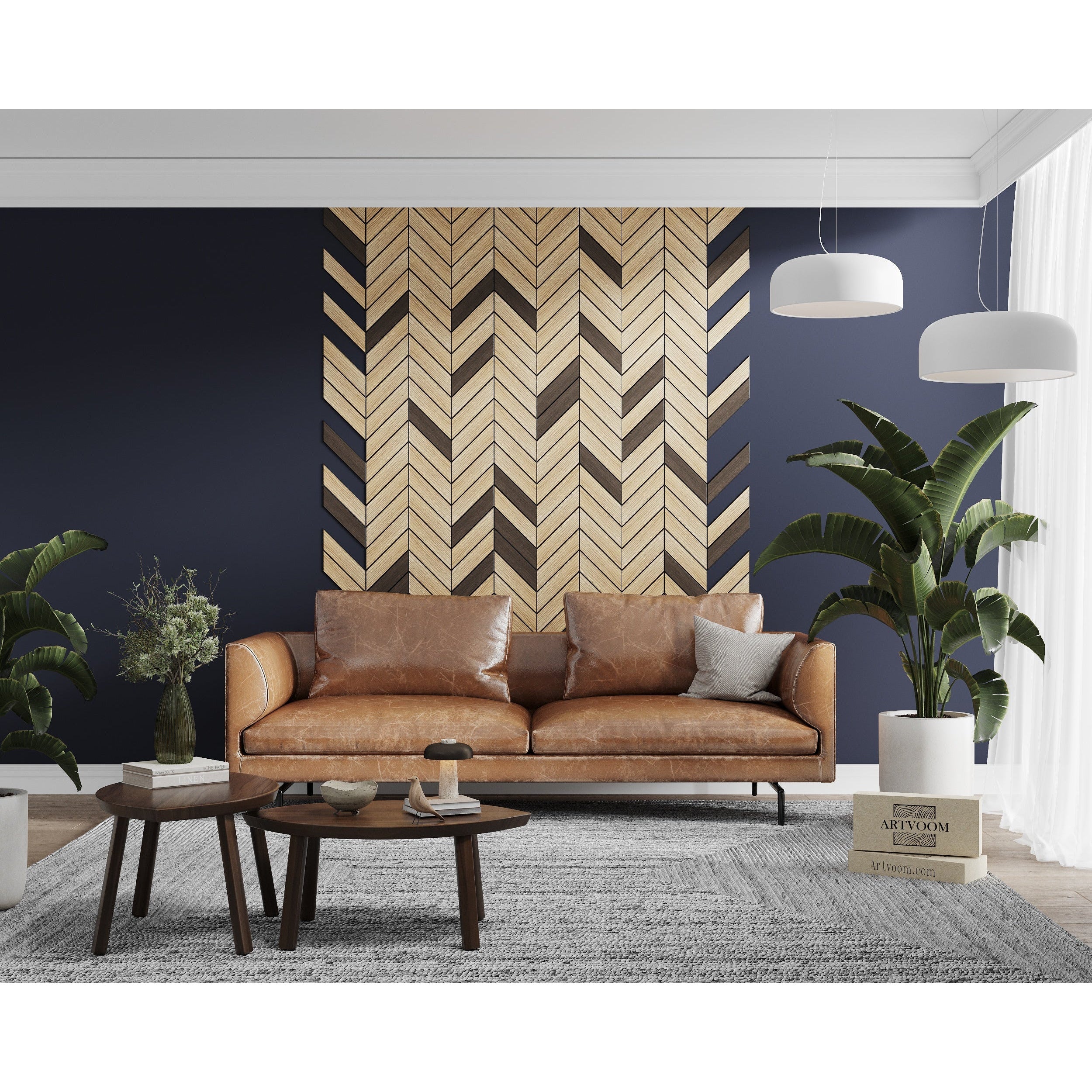 Wooden Wenge Oak Chevrons for Wall Panels, 38 pcs in box. Artvoom Wall Decor panels by Artvoom – wood decor