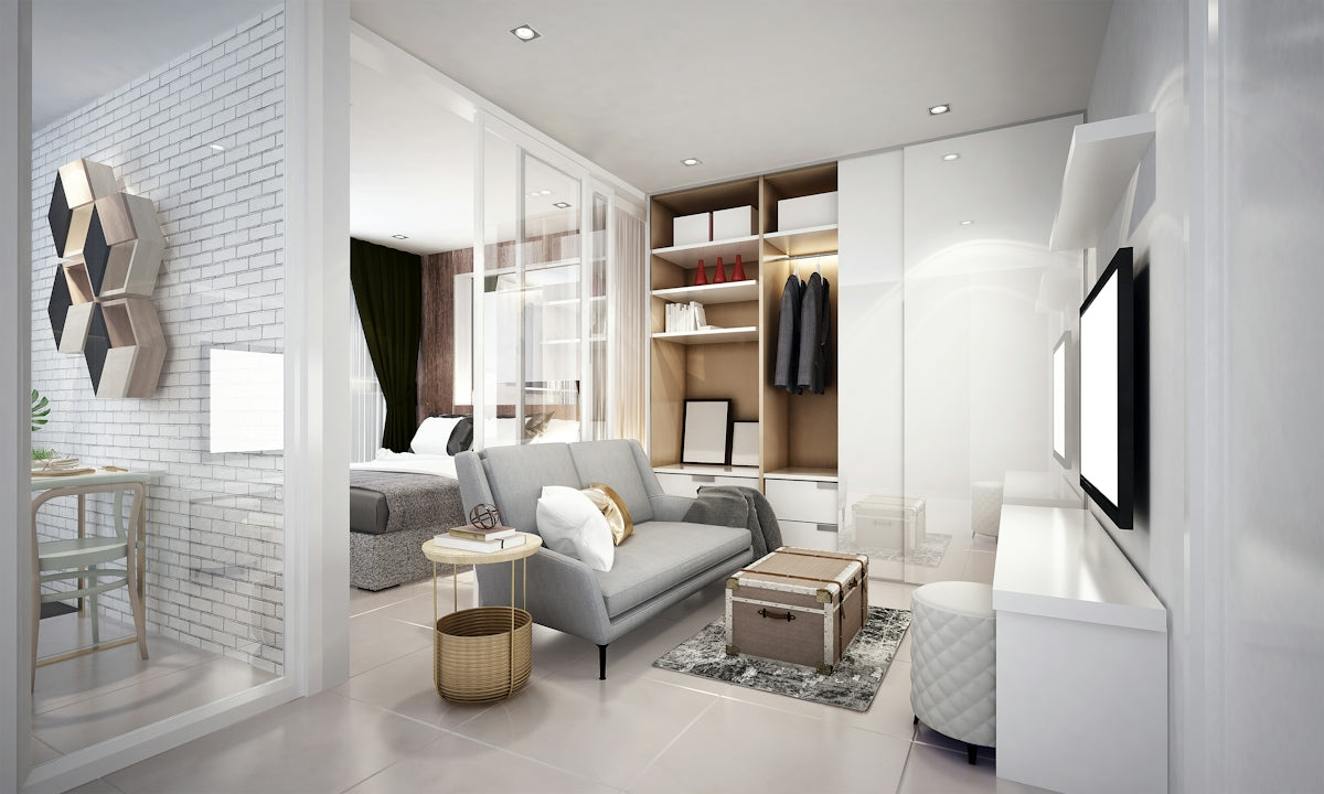 a modern looking living room