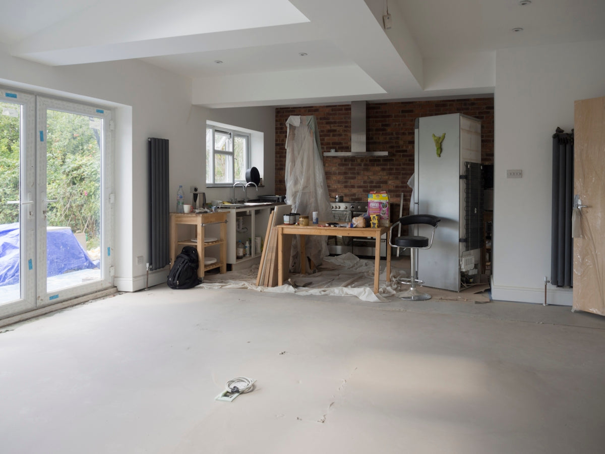 A room that has a lot of windows in it