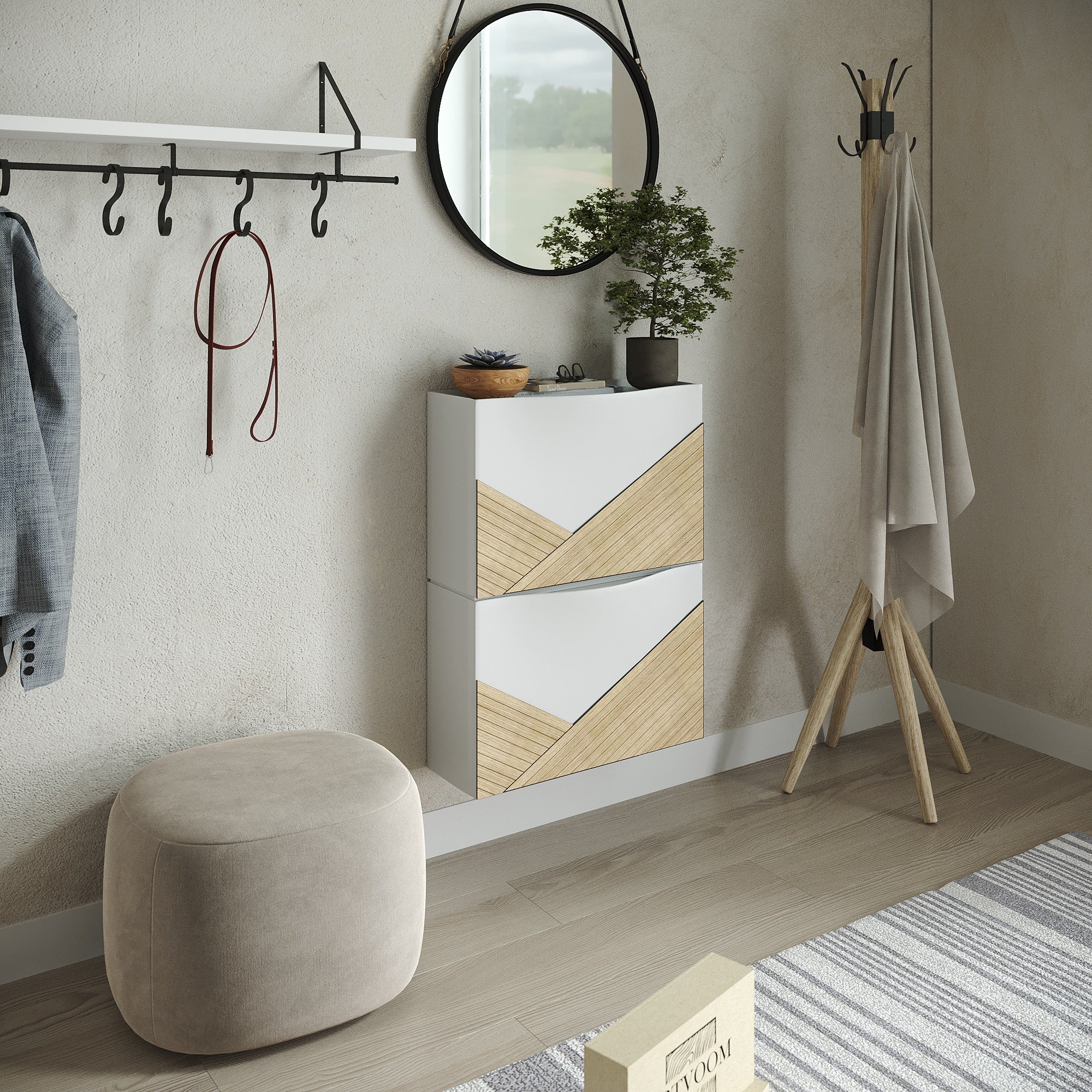IKEA Trones Shoe Cabinet Overlays - Pre-Finished Textured Oak Cover