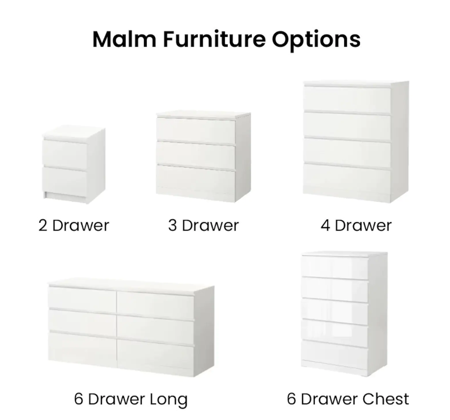 Half circle wooden dresser overlays for IKEA® malm furniture - Artvoom